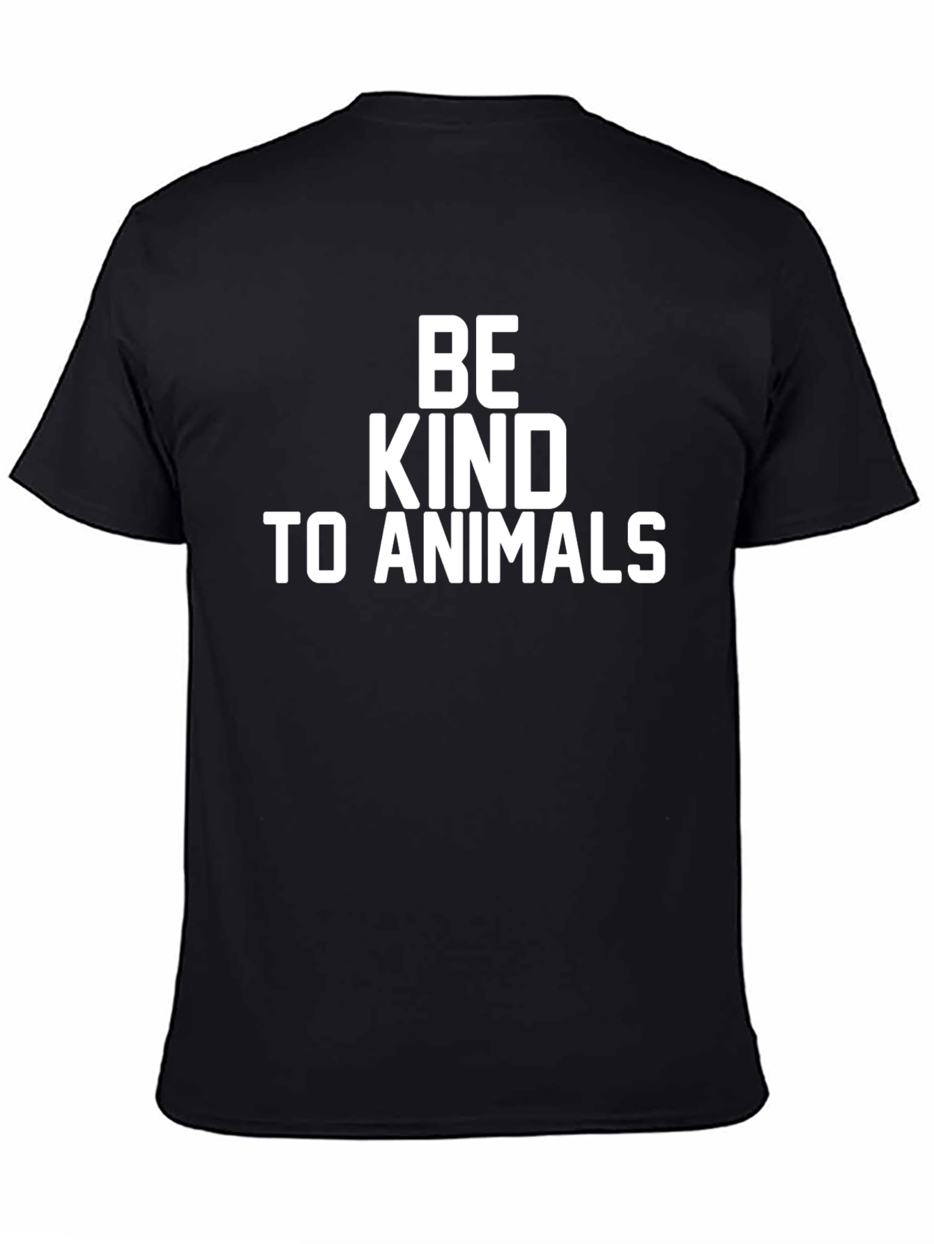 Black Be Kind to Animals Black T-Shirt view 4