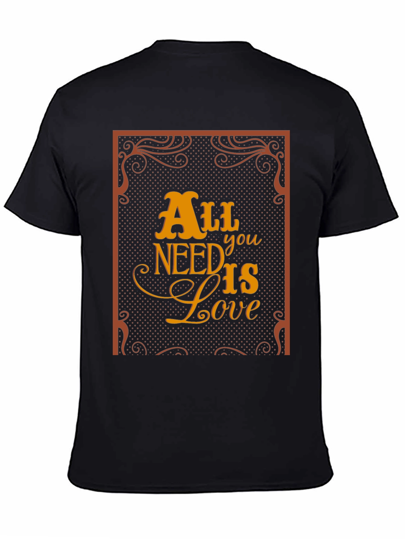 Black All You Need Is Love Graphic Tee view 4