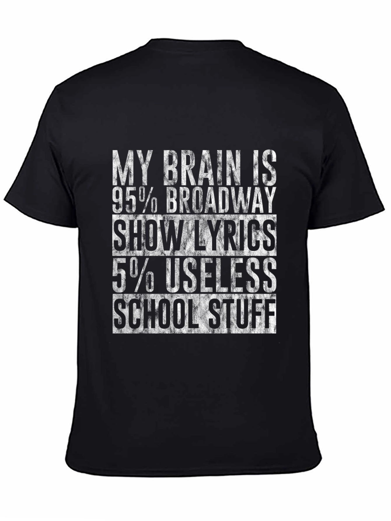 Black Broadway Show Lyrics T-Shirt Funny Theater Fan Tee view 4