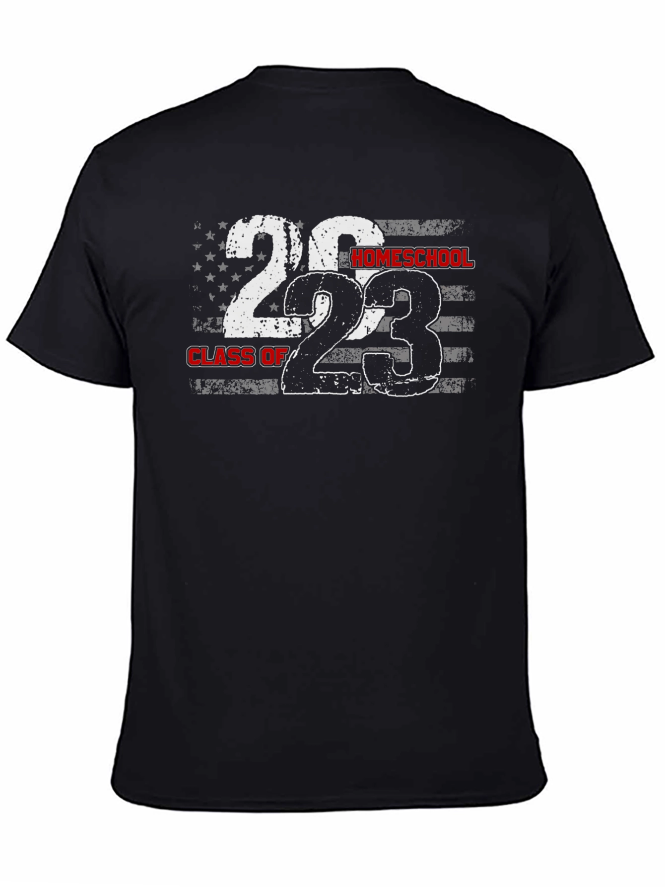 Black Homeschool Class of 2023 T-Shirt view 4