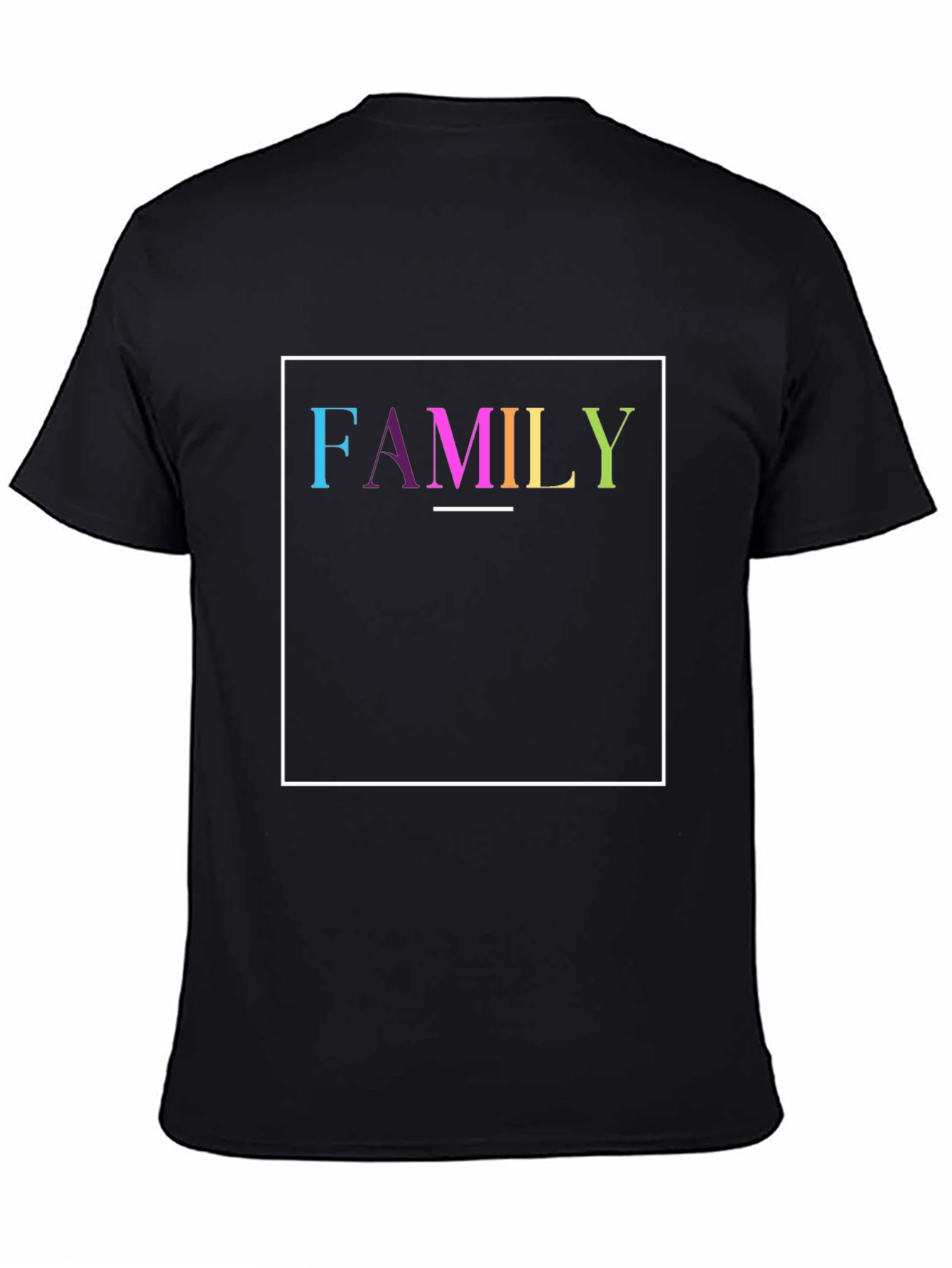 Black Family Graphic Tee - Black Cotton Blend Shirt view 4