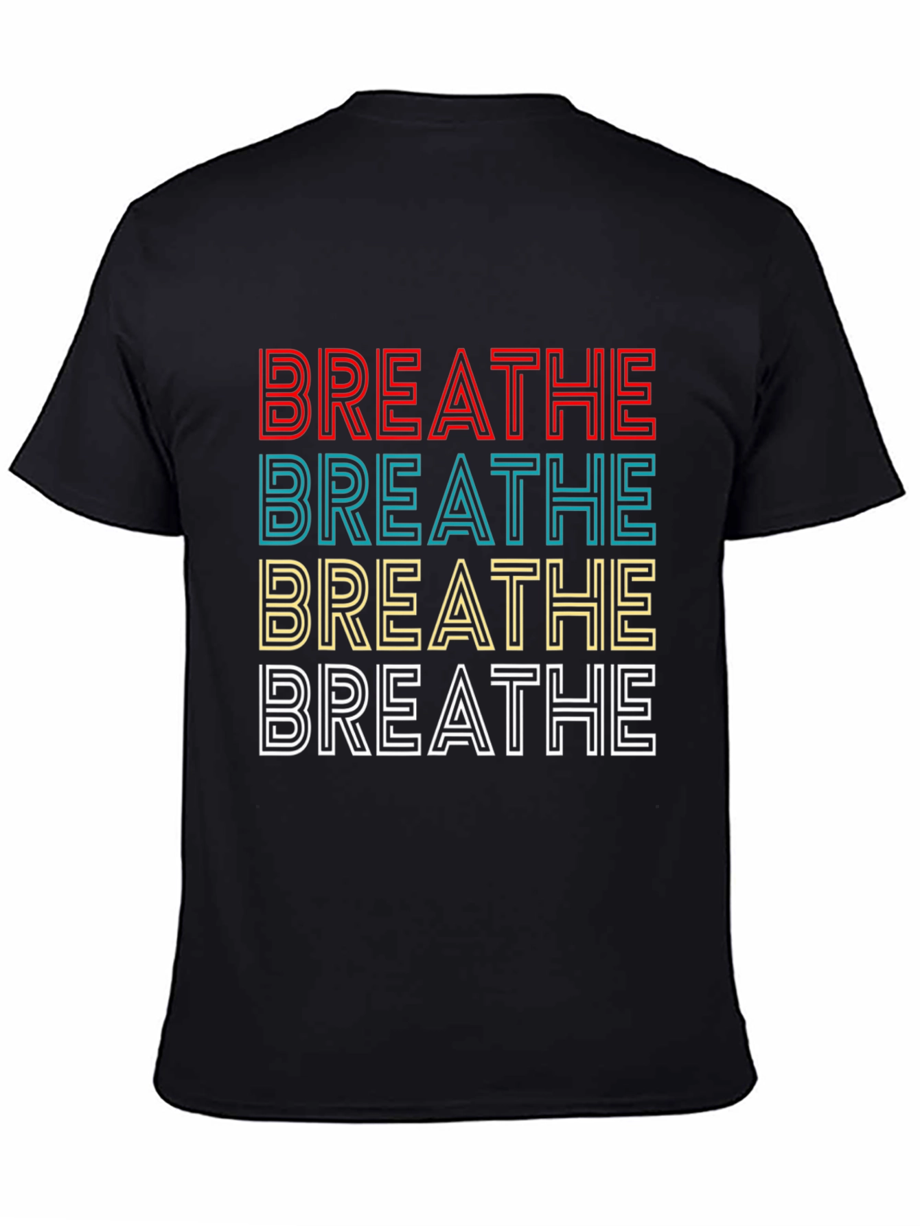 Black Breathe Graphic T-Shirt - Trendy Comfort view 4