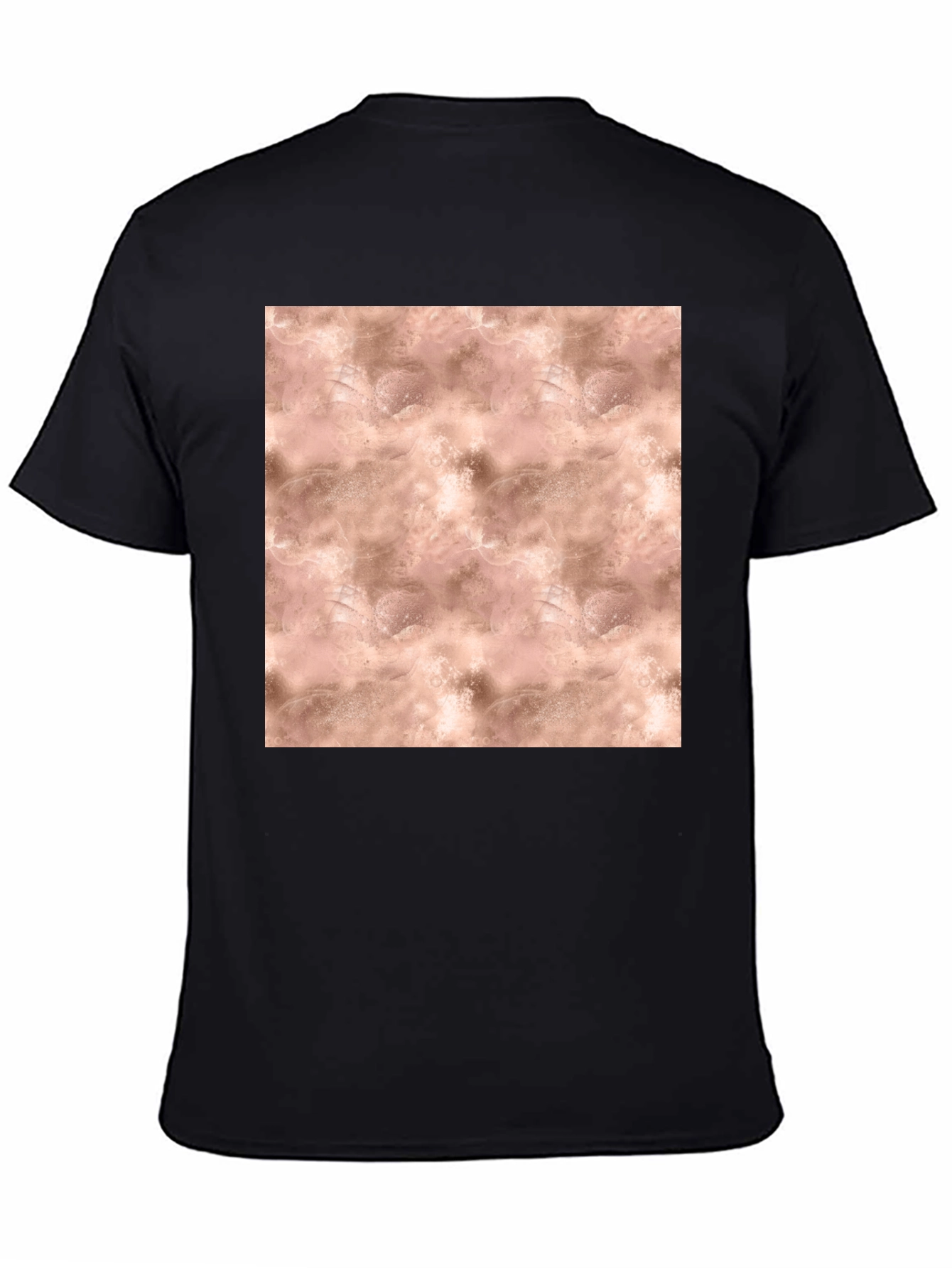 Black Abstract Blush Pattern T-Shirt view 4