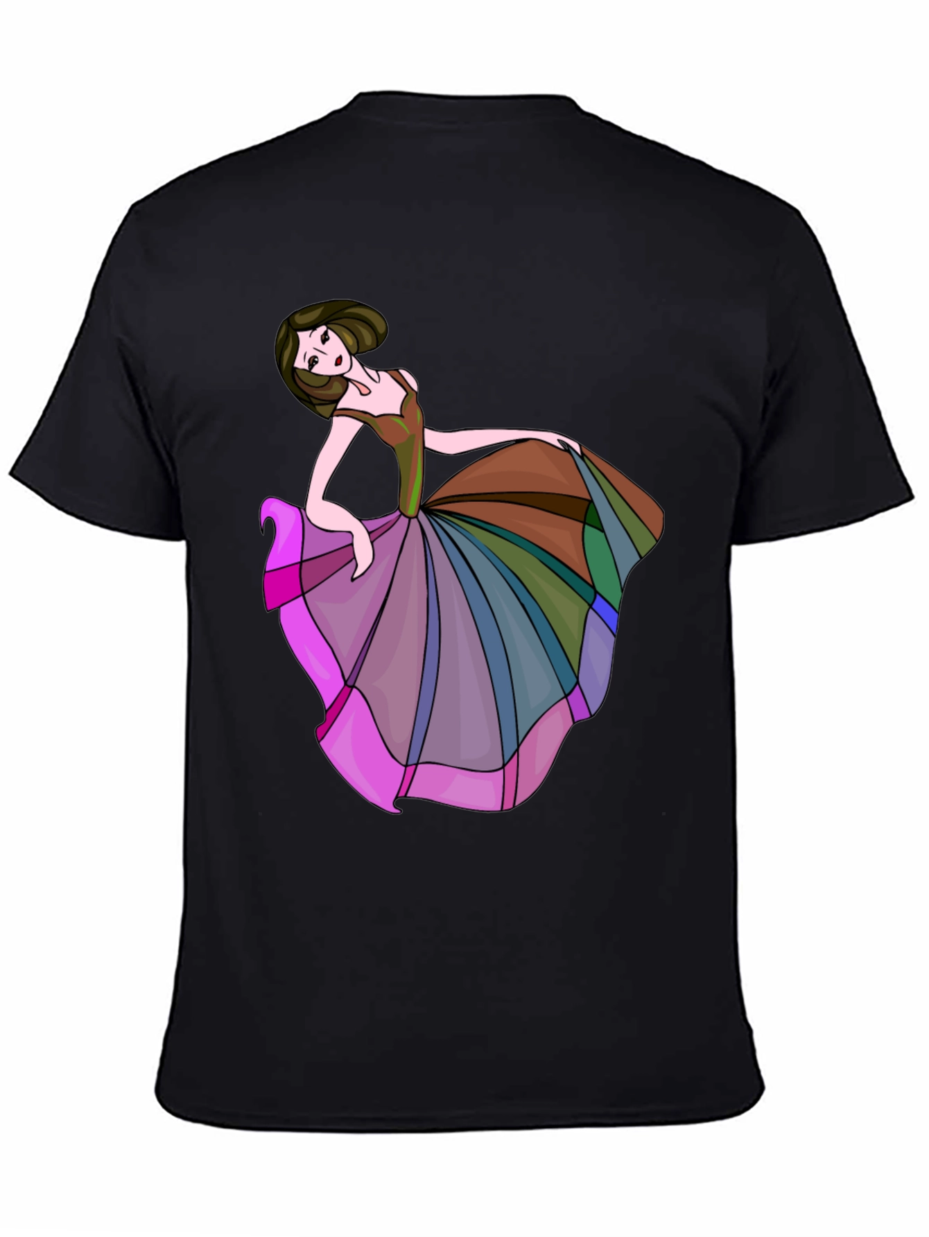 Black Artistic Dancer Graphic T-Shirt view 4