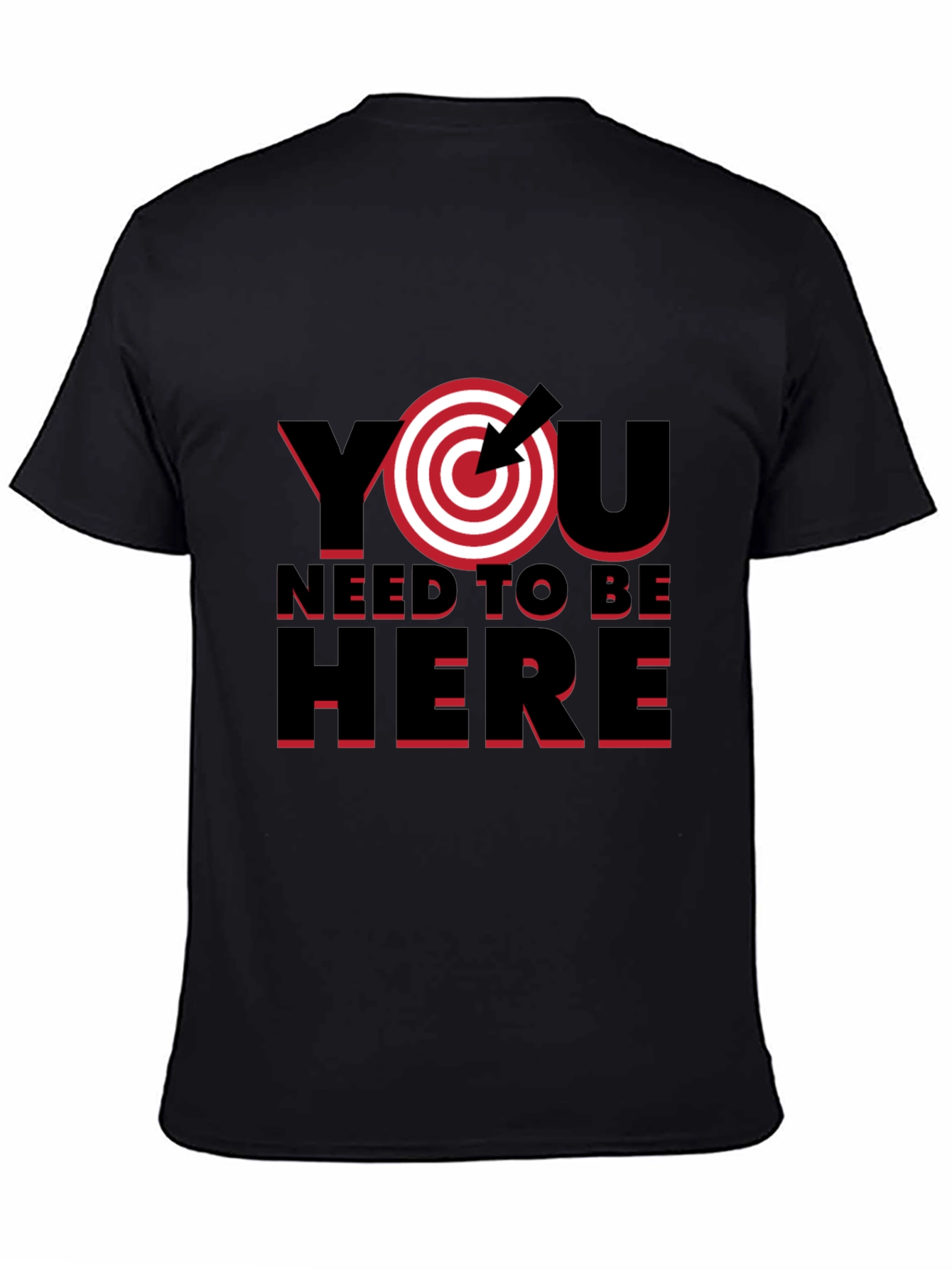 Black Target Practice T-Shirt - You Need To Be Here Tee view 4
