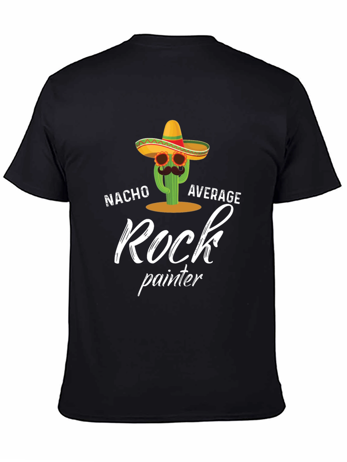 Black Nacho Average Rock Painter T-Shirt view 4