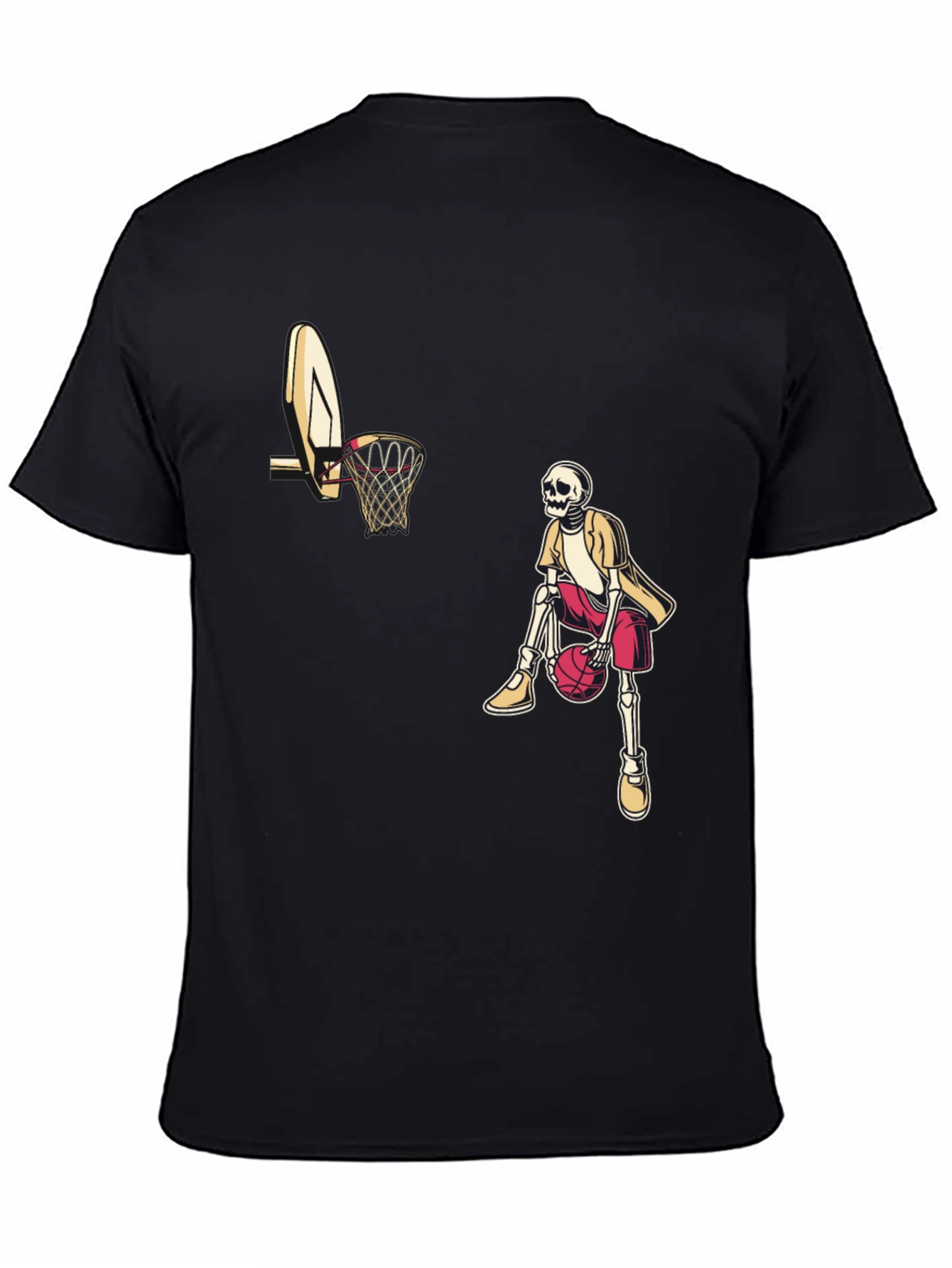 Black Skeleton Baller Black Graphic Tee view 4