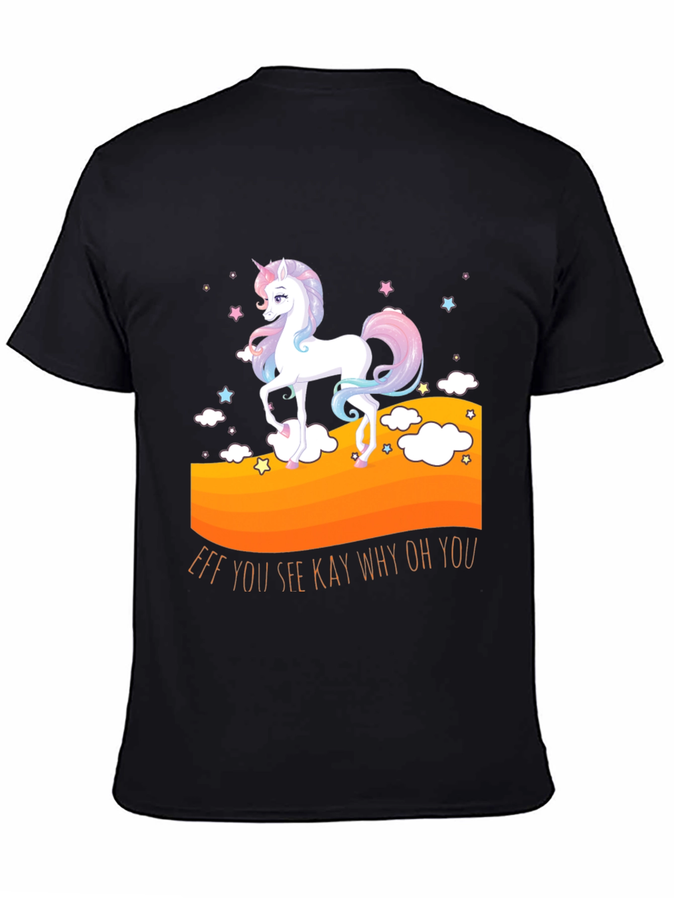 Black Unicorn T-Shirt: "Eff You See Kay Why Oh You" view 4