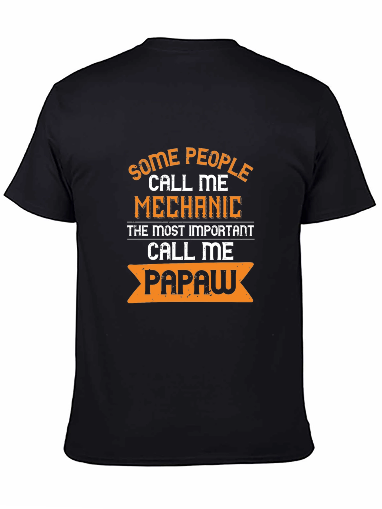 Black Mechanic Papaw Graphic Tee - Best Mechanic Gift view 4