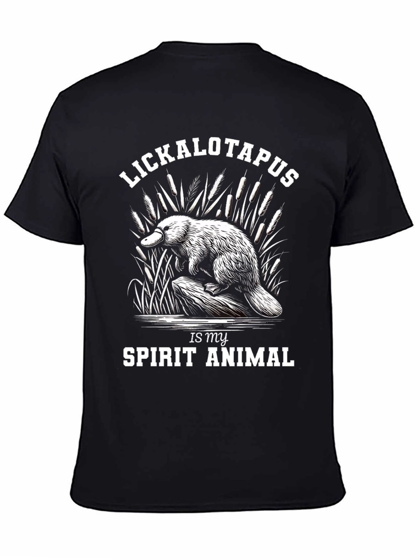 Black Lickalotapus Spirit Animal Graphic Tee view 4