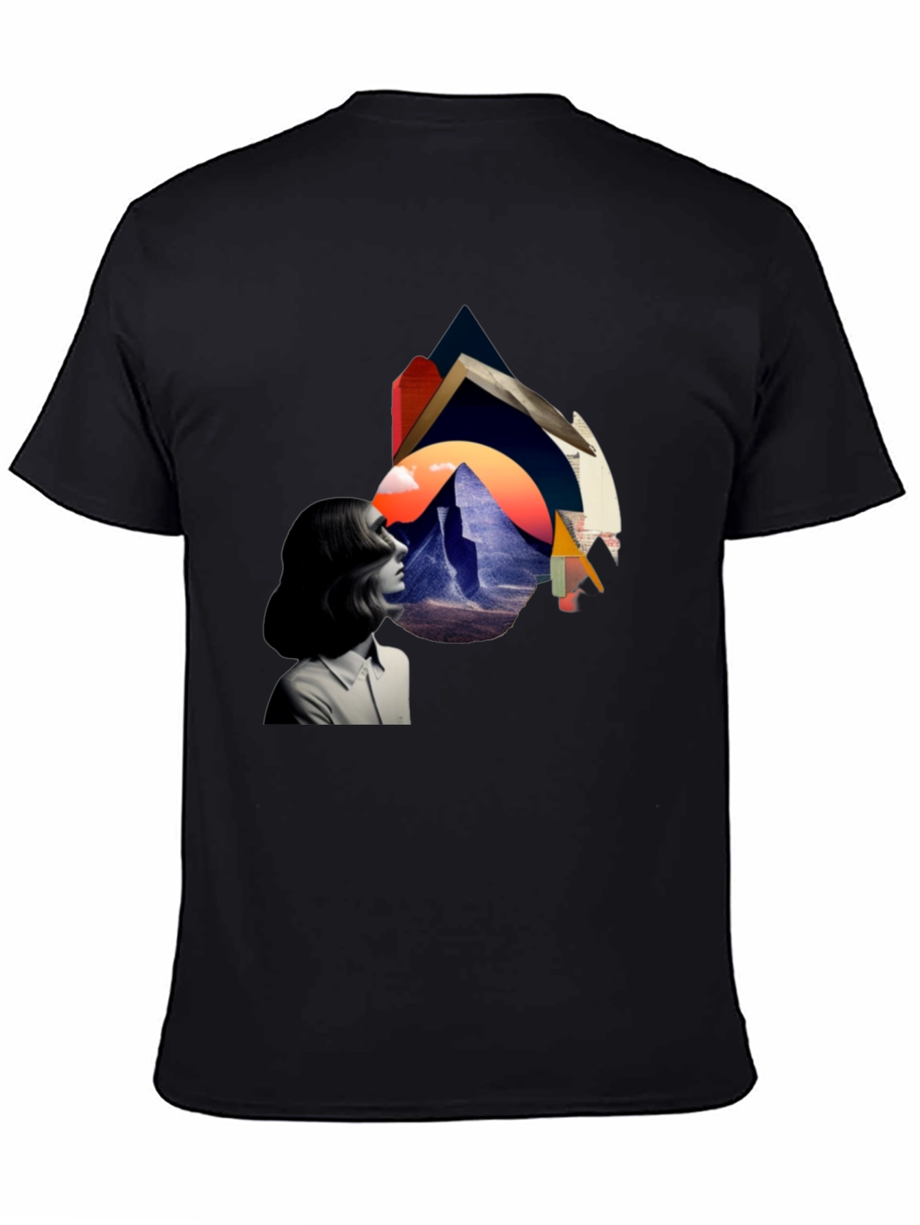 Black Abstract Art Black T-Shirt view 4