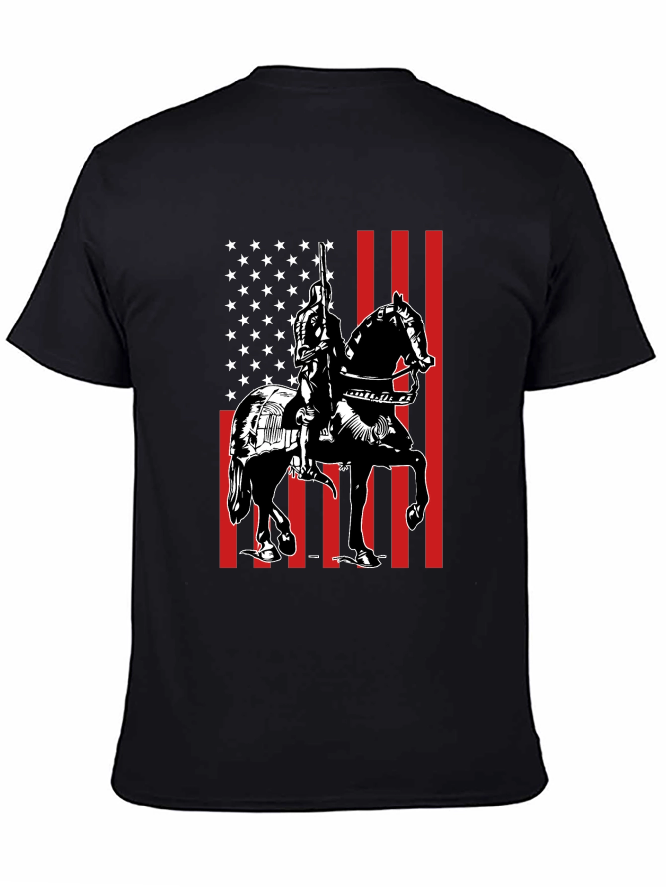 Black American Knight T-Shirt view 4