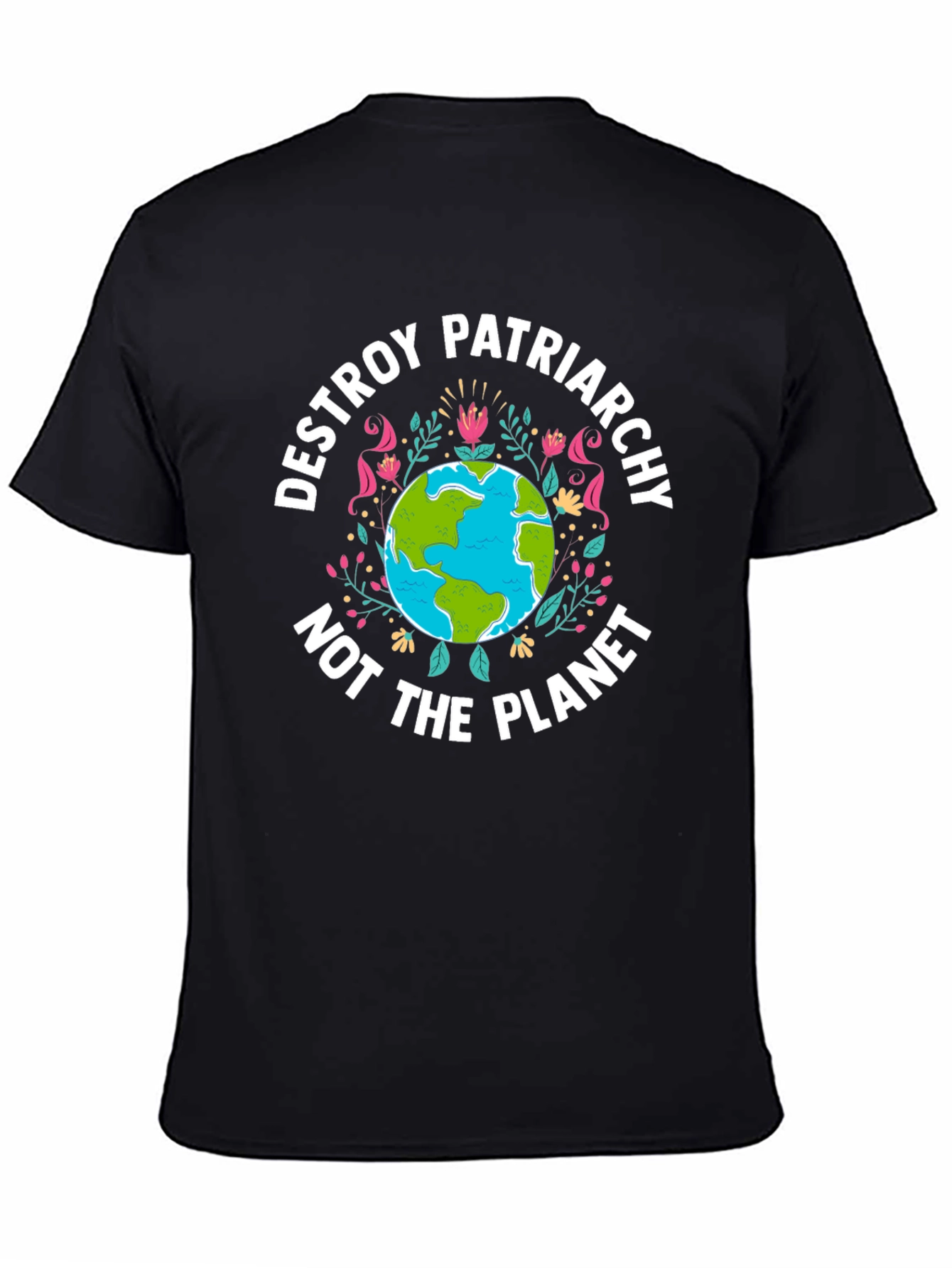 Black Destroy Patriarchy Graphic T-Shirt view 4