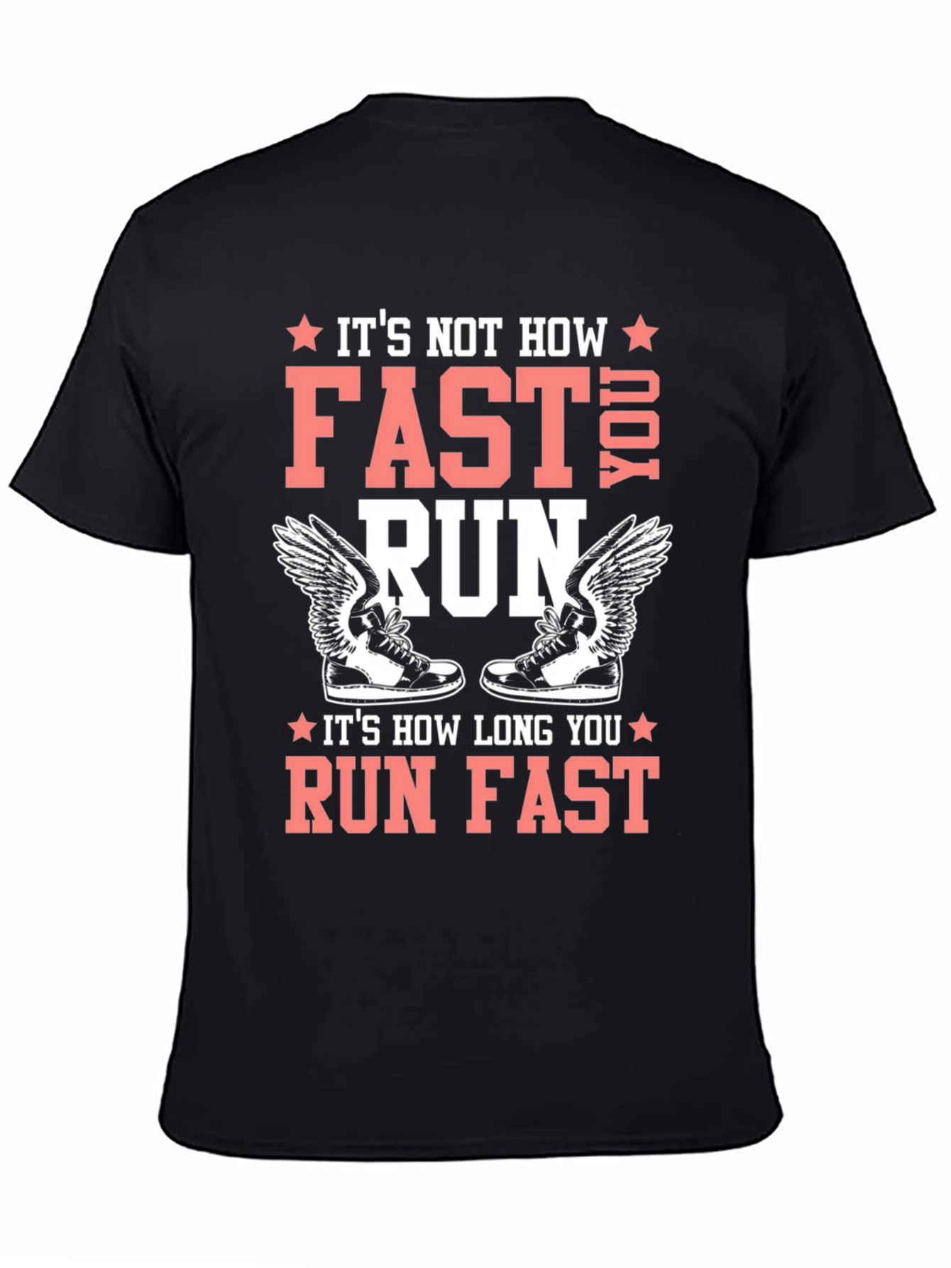 Black Runner's Tee: It's How Long You Run Fast! view 4