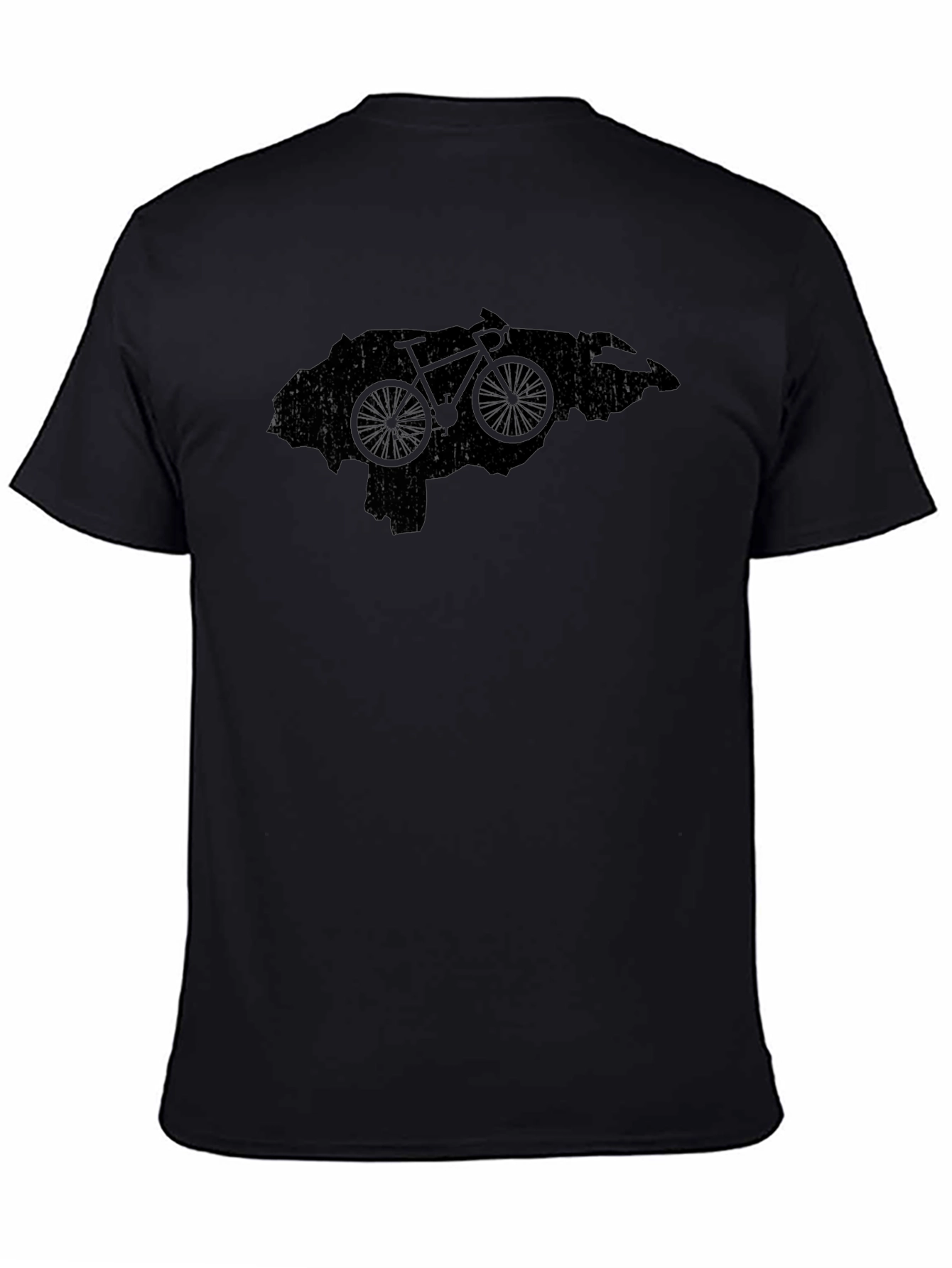Black Honduras Bike Graphic T-Shirt view 4