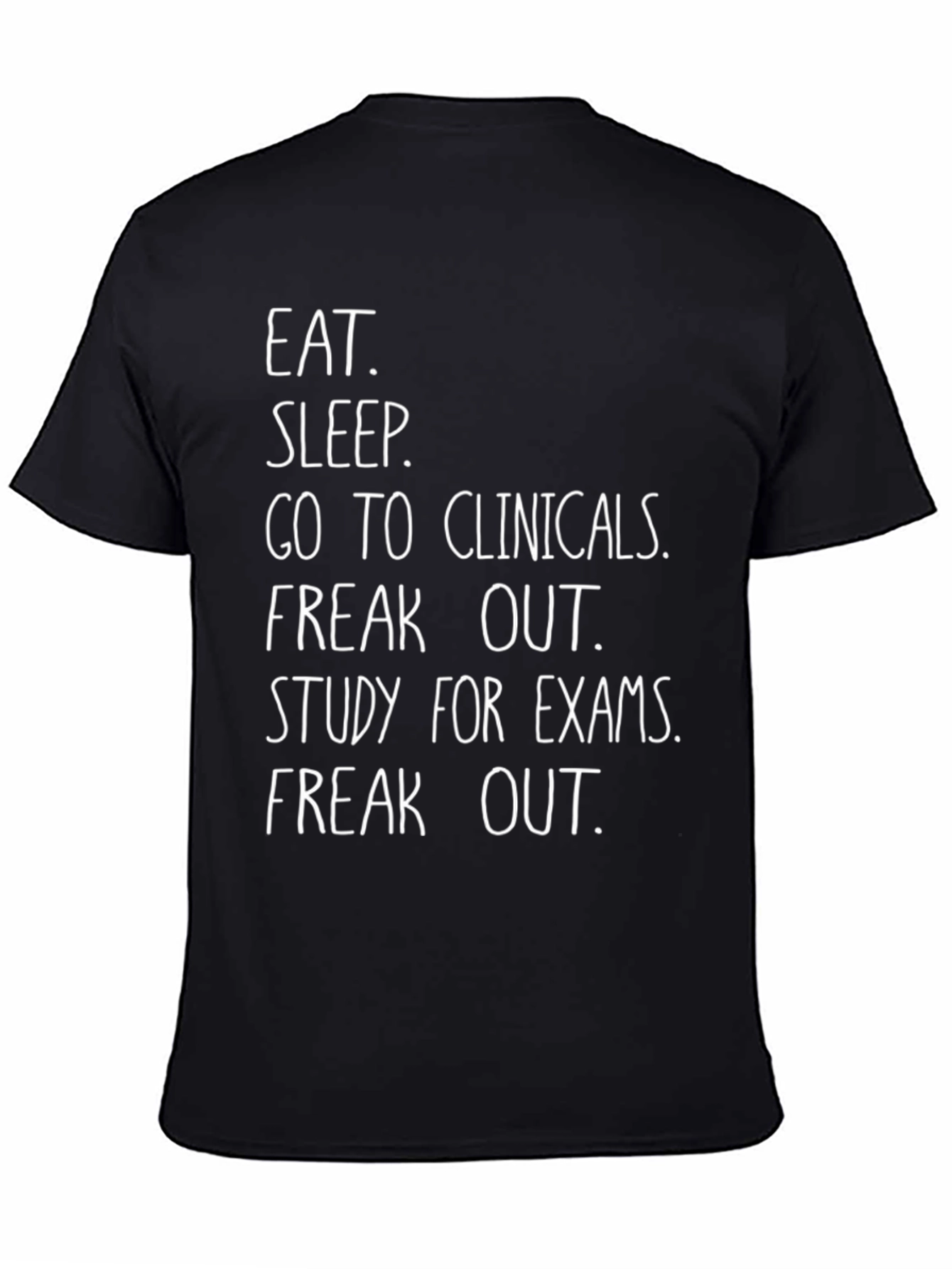 Black Eat Sleep Clinicals T-Shirt view 4