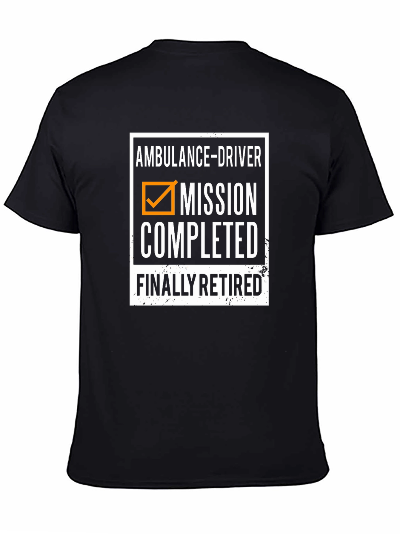 Black Ambulance Driver Retirement T-Shirt - Mission Completed view 4