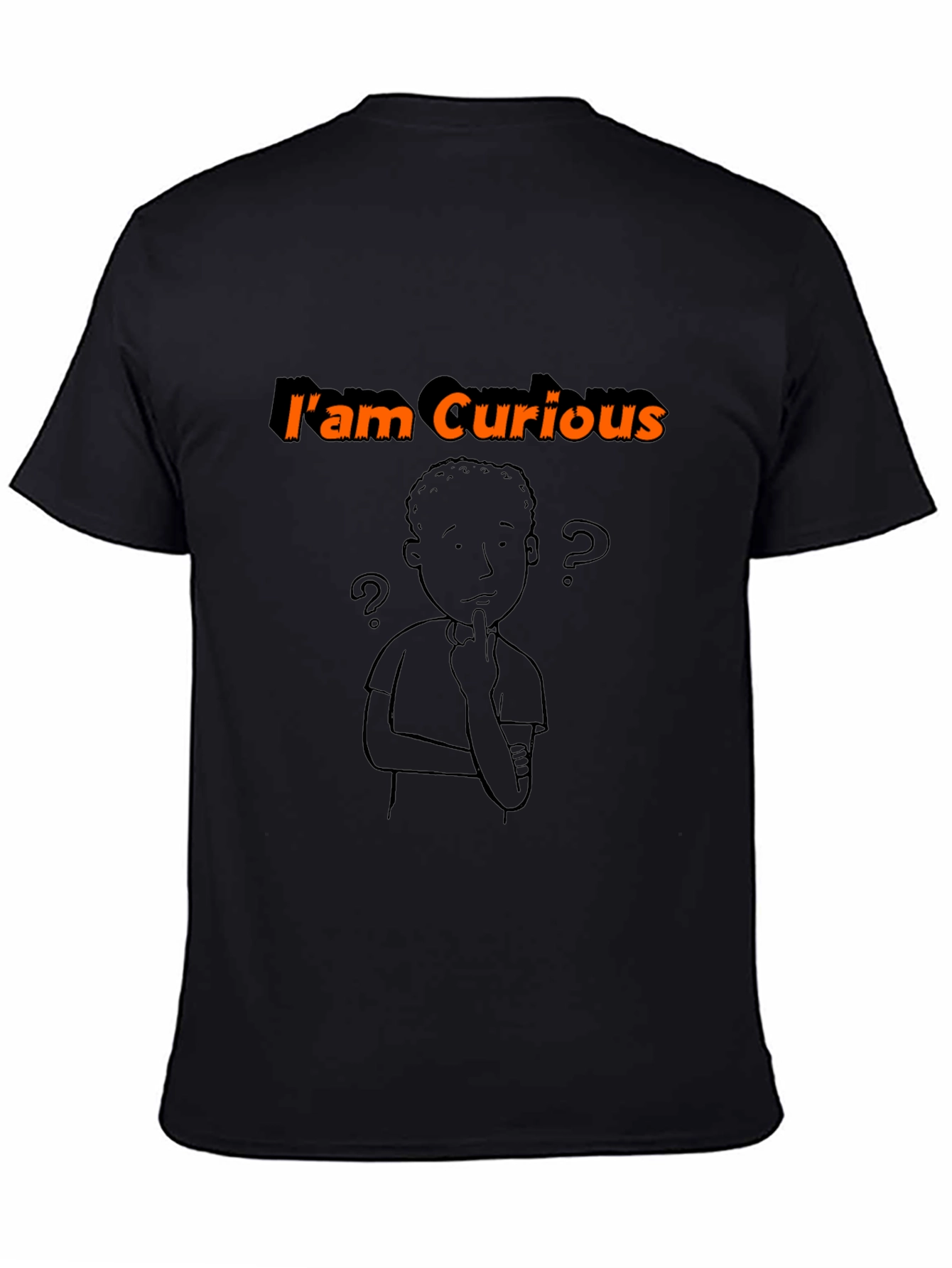 Black I'm Curious Black Graphic Tee view 4
