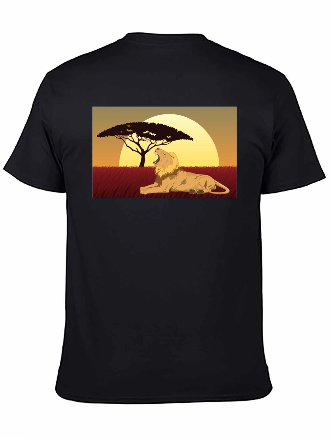 Black Lion King Graphic Tee - Classic Black T-Shirt view 4
