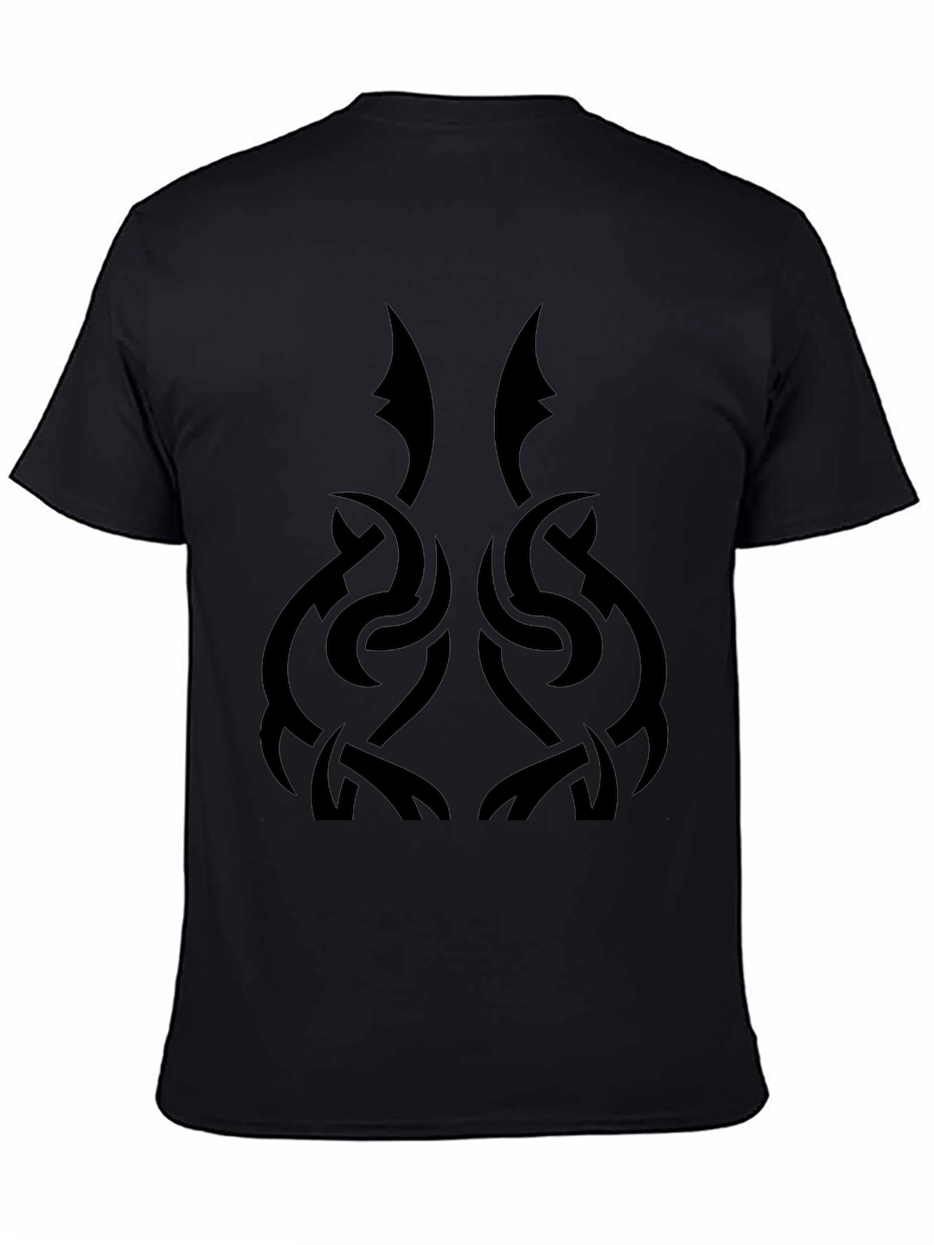 Black Tribal Knot Graphic Black T-Shirt view 4