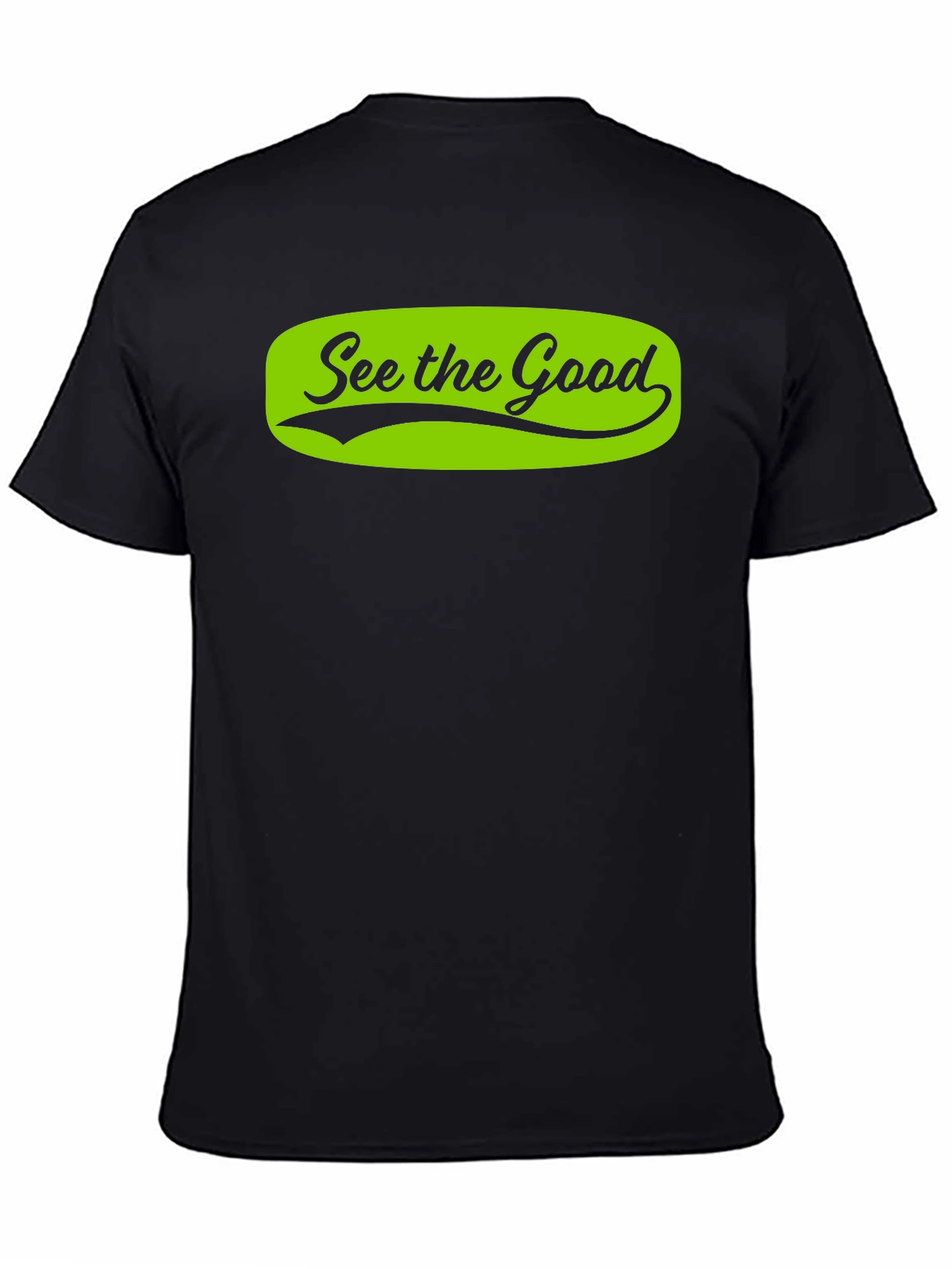 Black See the Good Black T-Shirt view 4