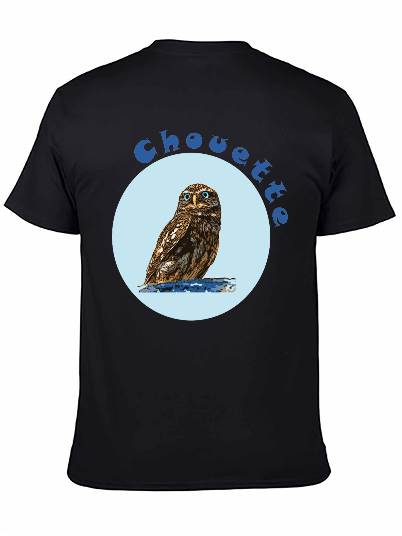 Black Chouette Owl Graphic Tee view 4