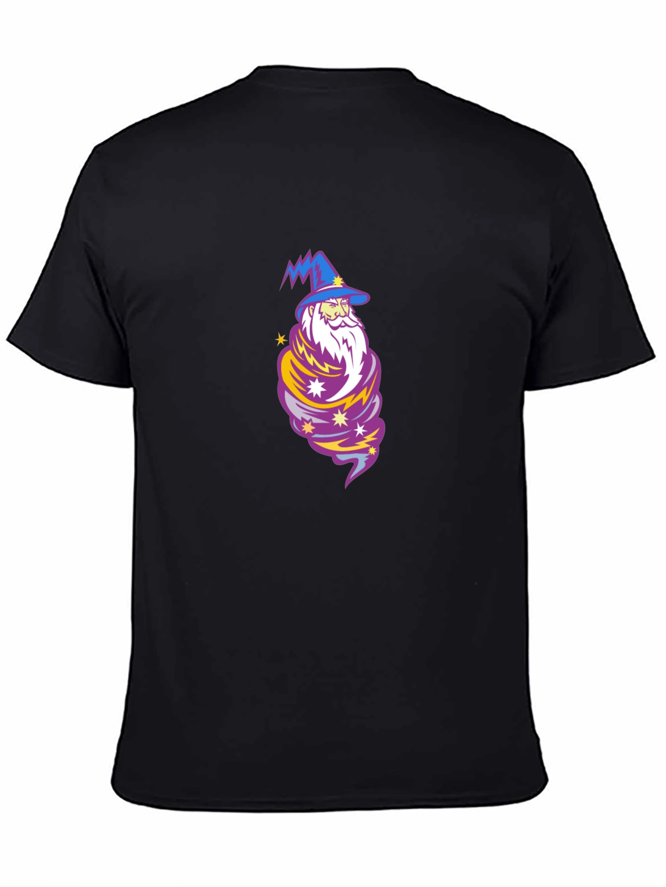 Black Wizard Tornado Graphic T-Shirt view 4