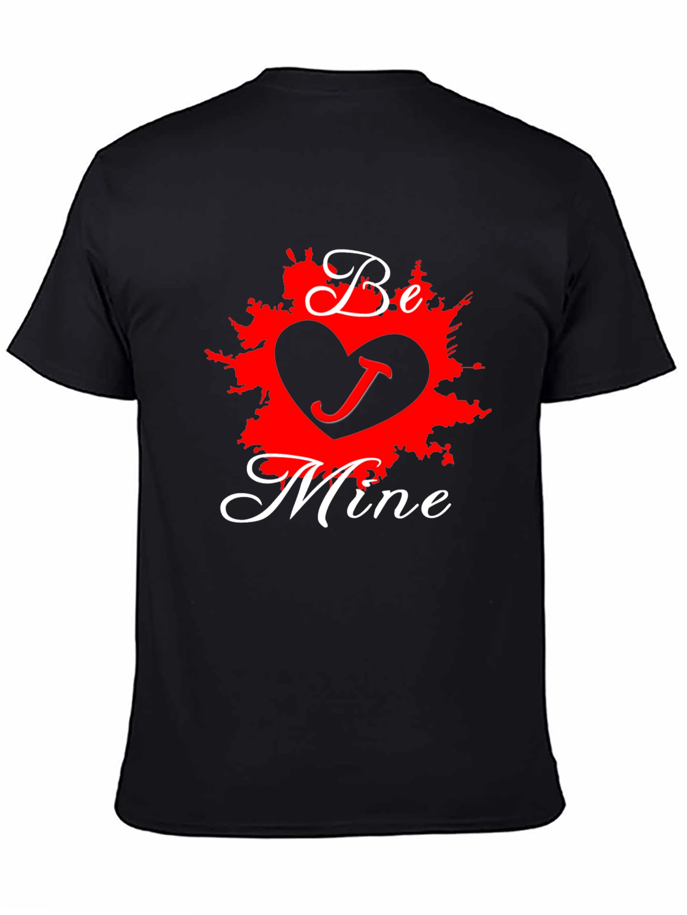 Black Be Mine Valentine's Day T-Shirt view 4