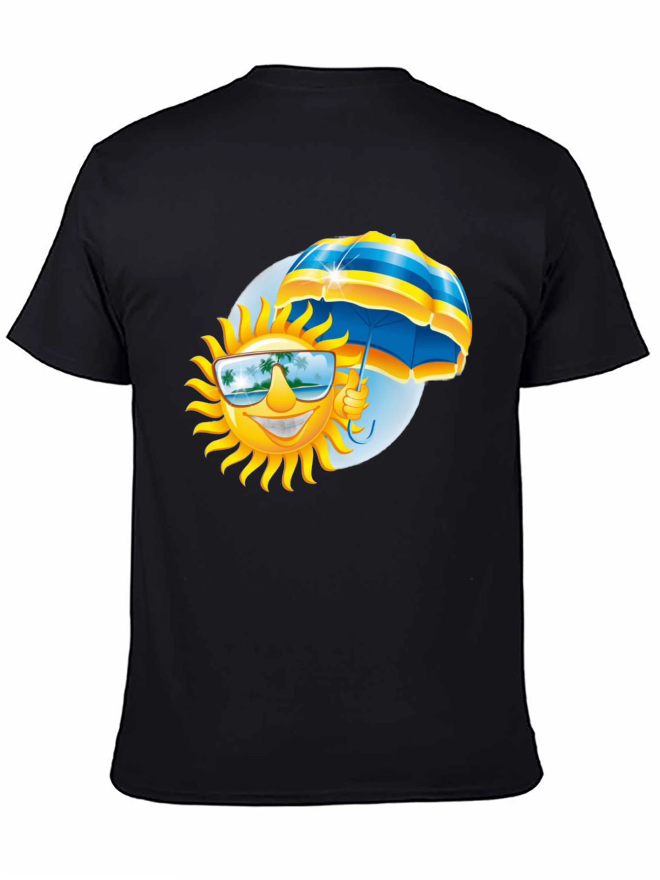 Black Summer Sun & Shade Graphic Tee - Black view 4