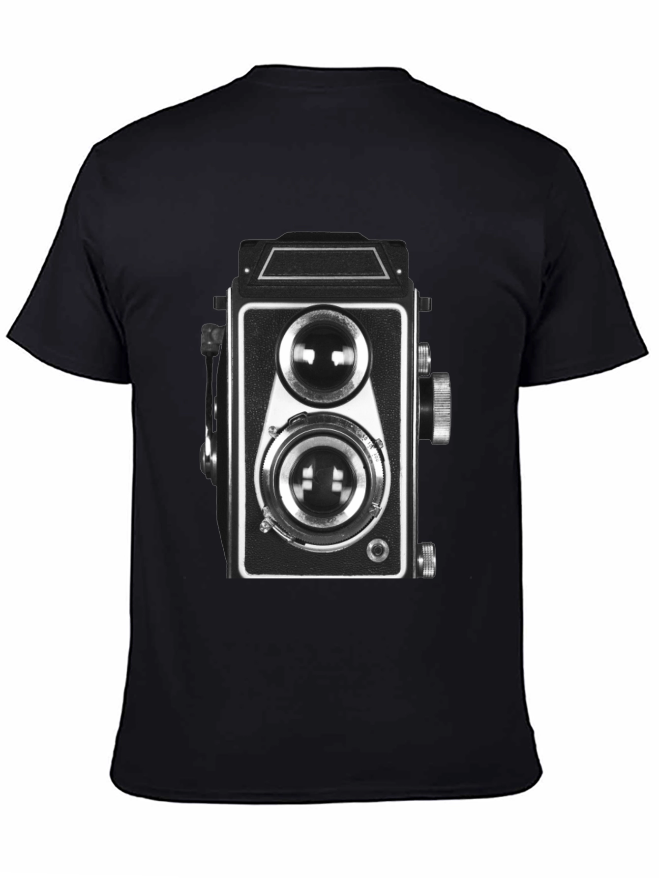 Black Vintage Camera Graphic Tee - Classic Black T-Shirt view 4