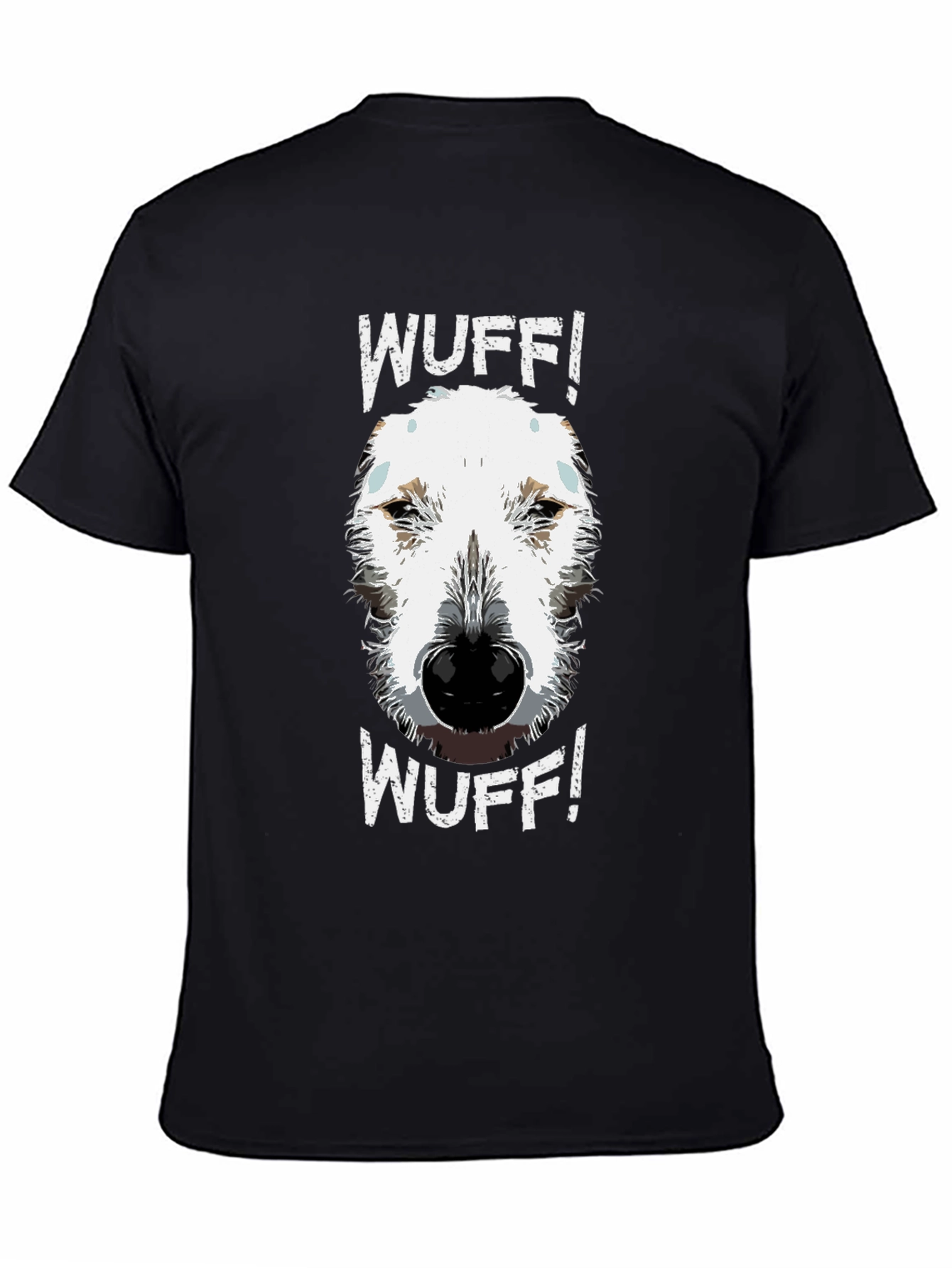 Black WUFF! Dog Graphic Tee - Cute Dog Lover Shirt view 4