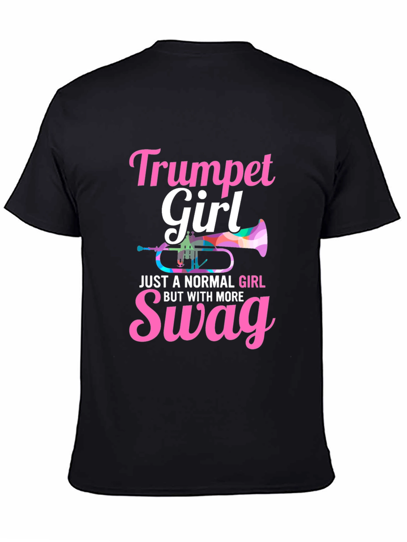 Black Trumpet Girl Swag T-Shirt view 4