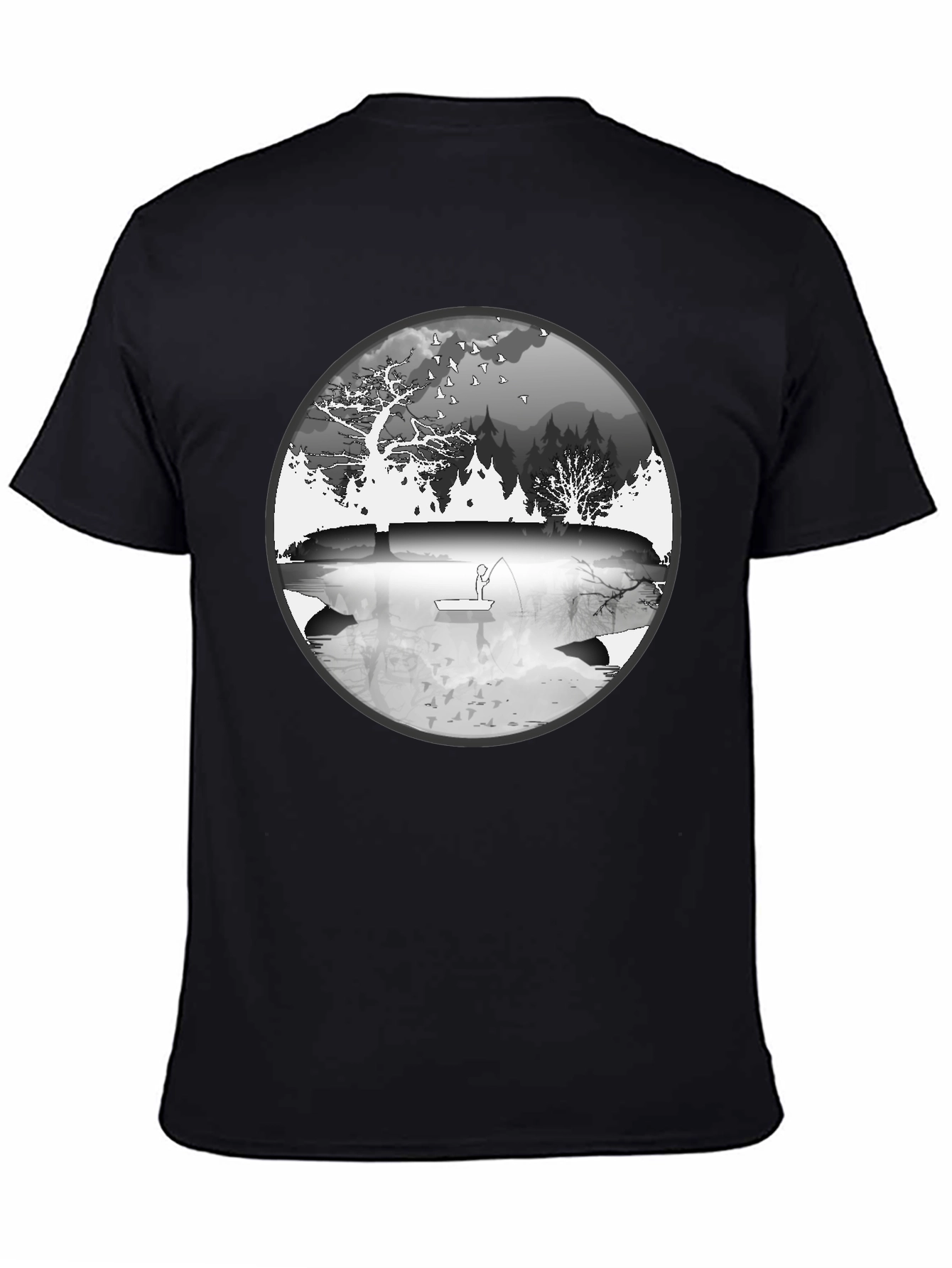 Nature Fisherman Graphic Tee - Classic Black - 4