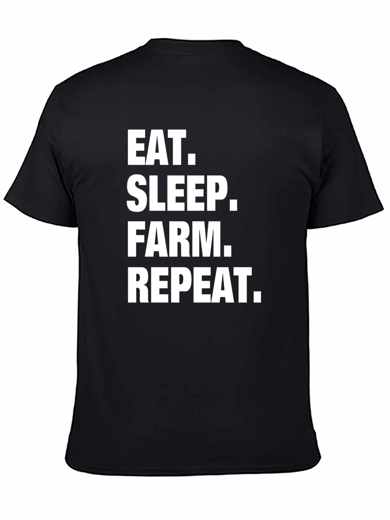 Black Eat Sleep Farm Repeat T-Shirt view 4