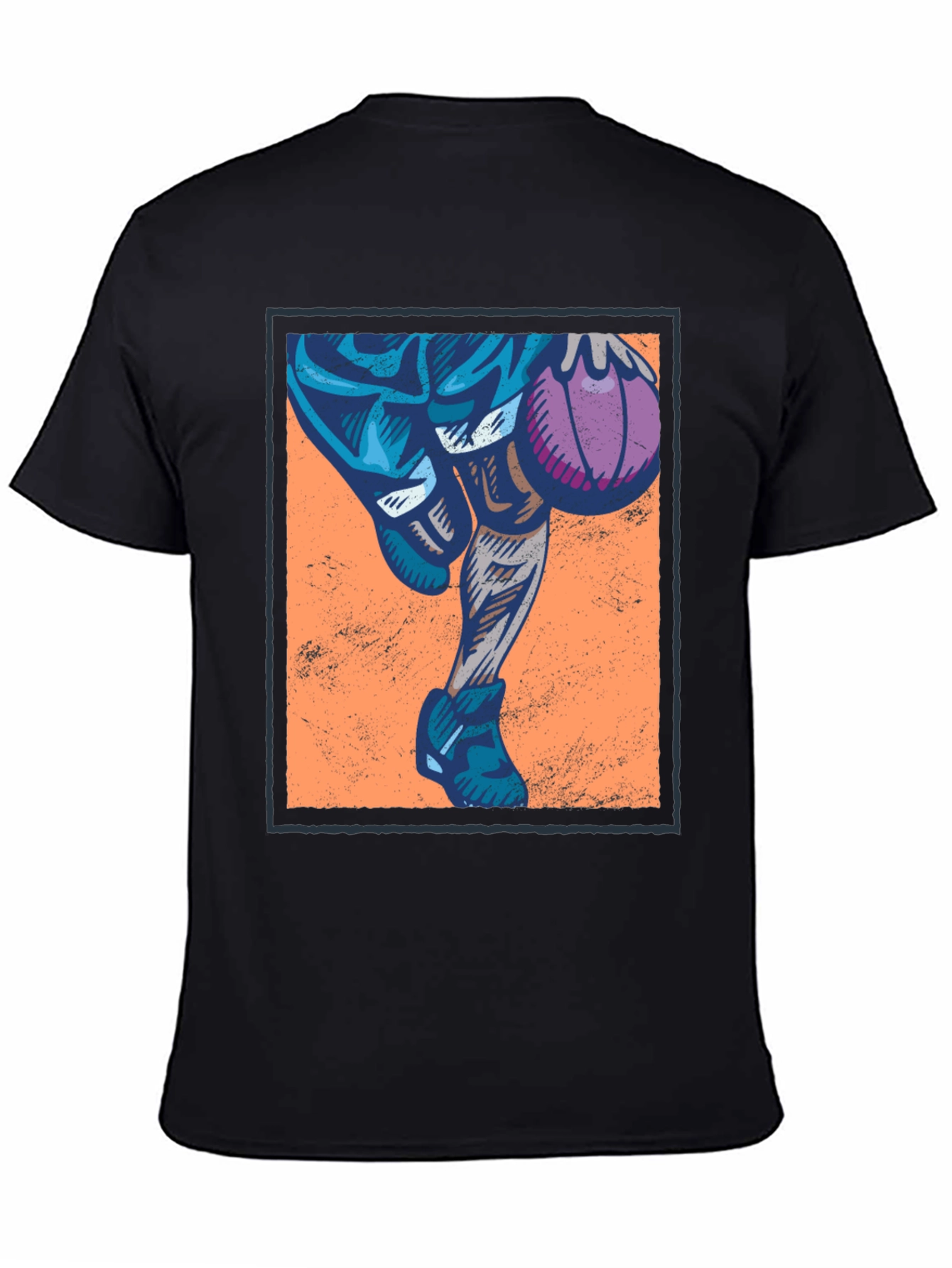 Black Basketball Graphic T-Shirt - Black view 4