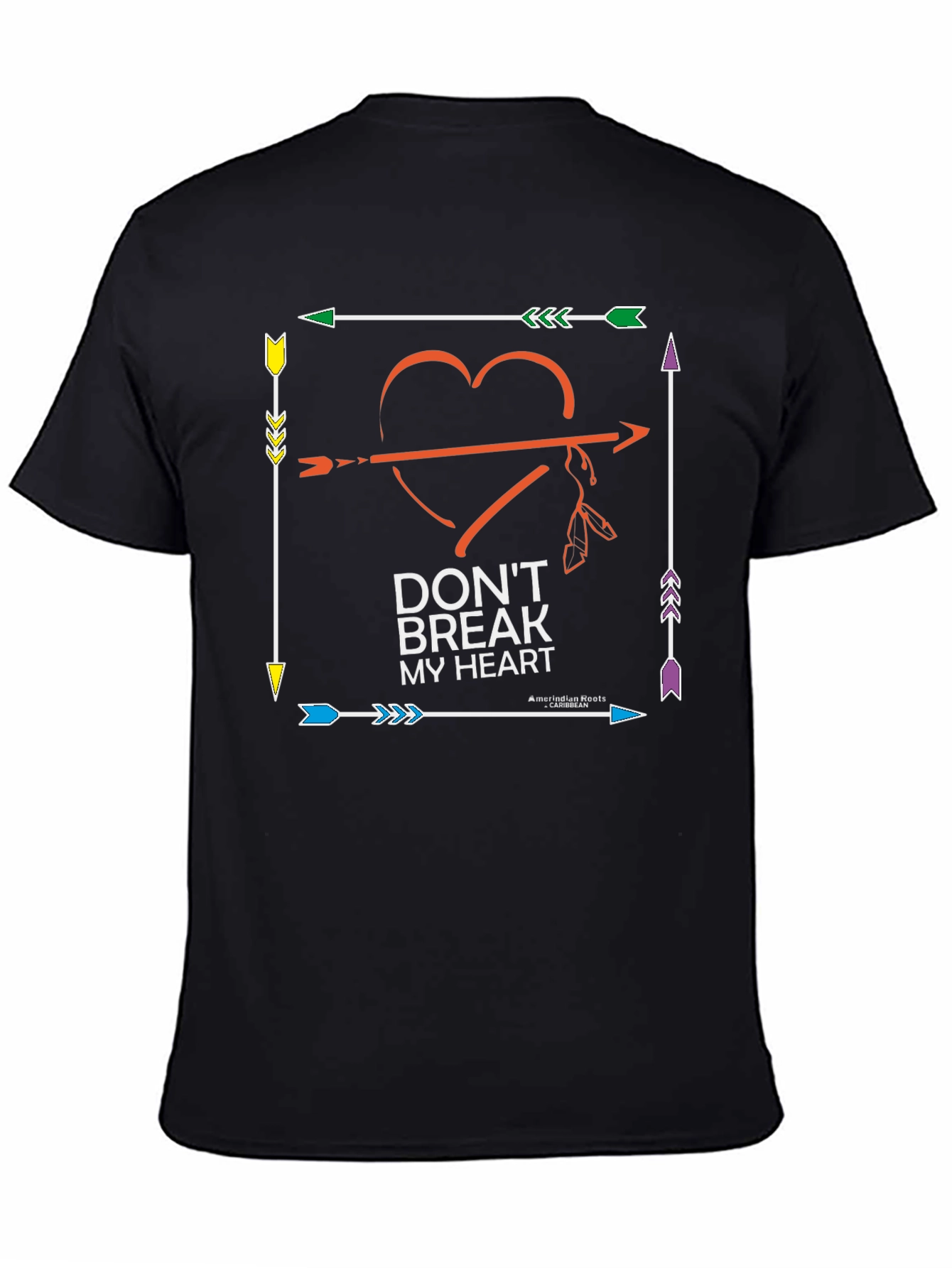Black Don't Break My Heart Graphic Tee view 4