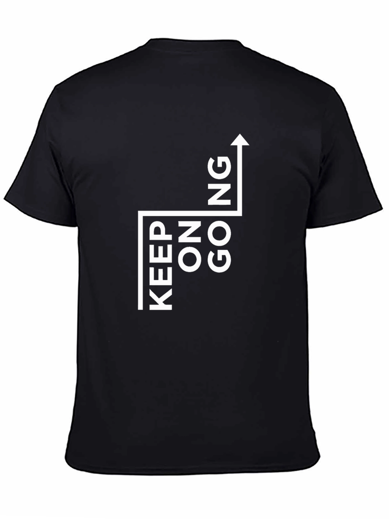 Black Keep On Going Graphic Tee - Black view 4