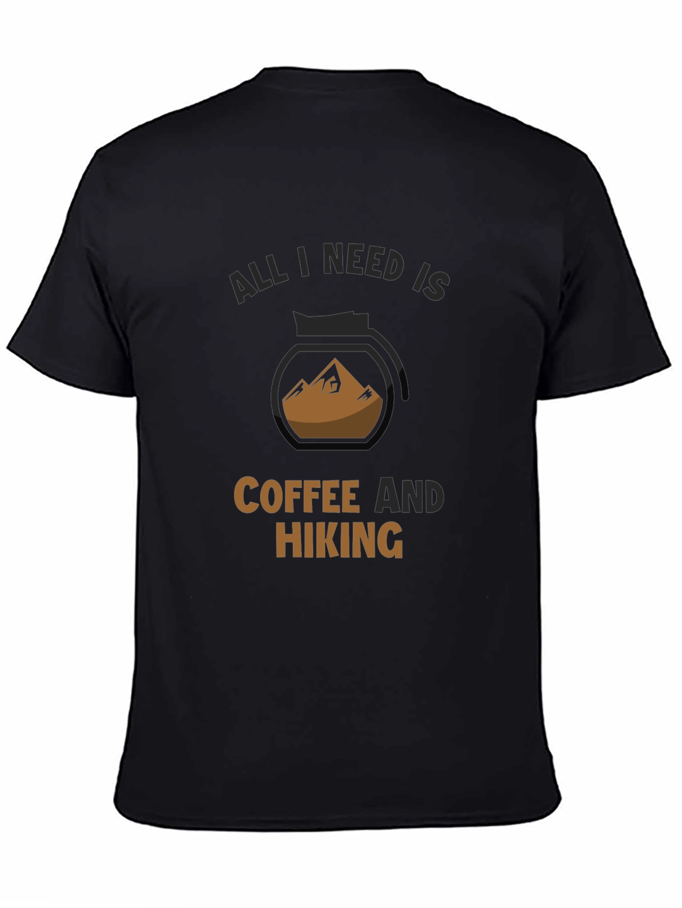 Black Coffee and Hiking T-Shirt - Mountain Adventure Tee view 4