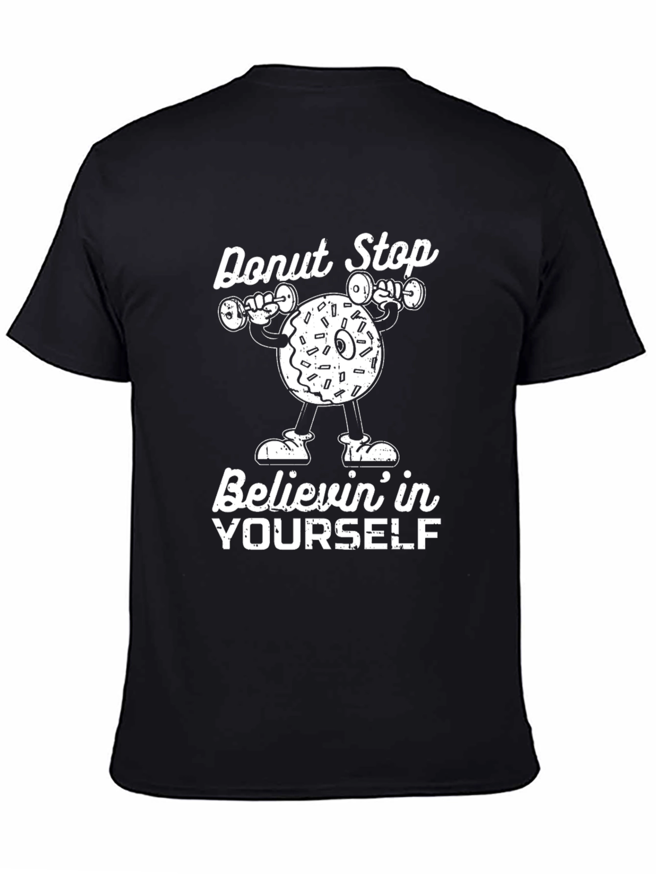 Black Donut Stop Believin' T-Shirt view 4