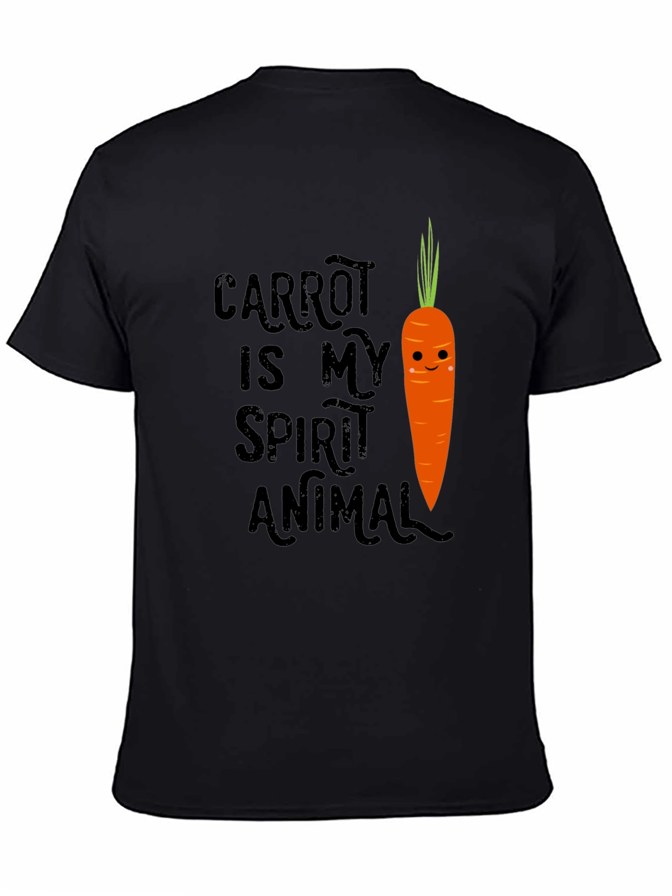 Black Carrot Spirit Animal Graphic Tee - Funny Vegan T-Shirt view 4