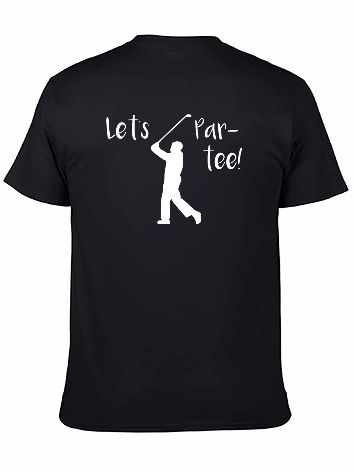 Black Let's Par-tee Golf T-Shirt - Black, Short Sleeve view 4