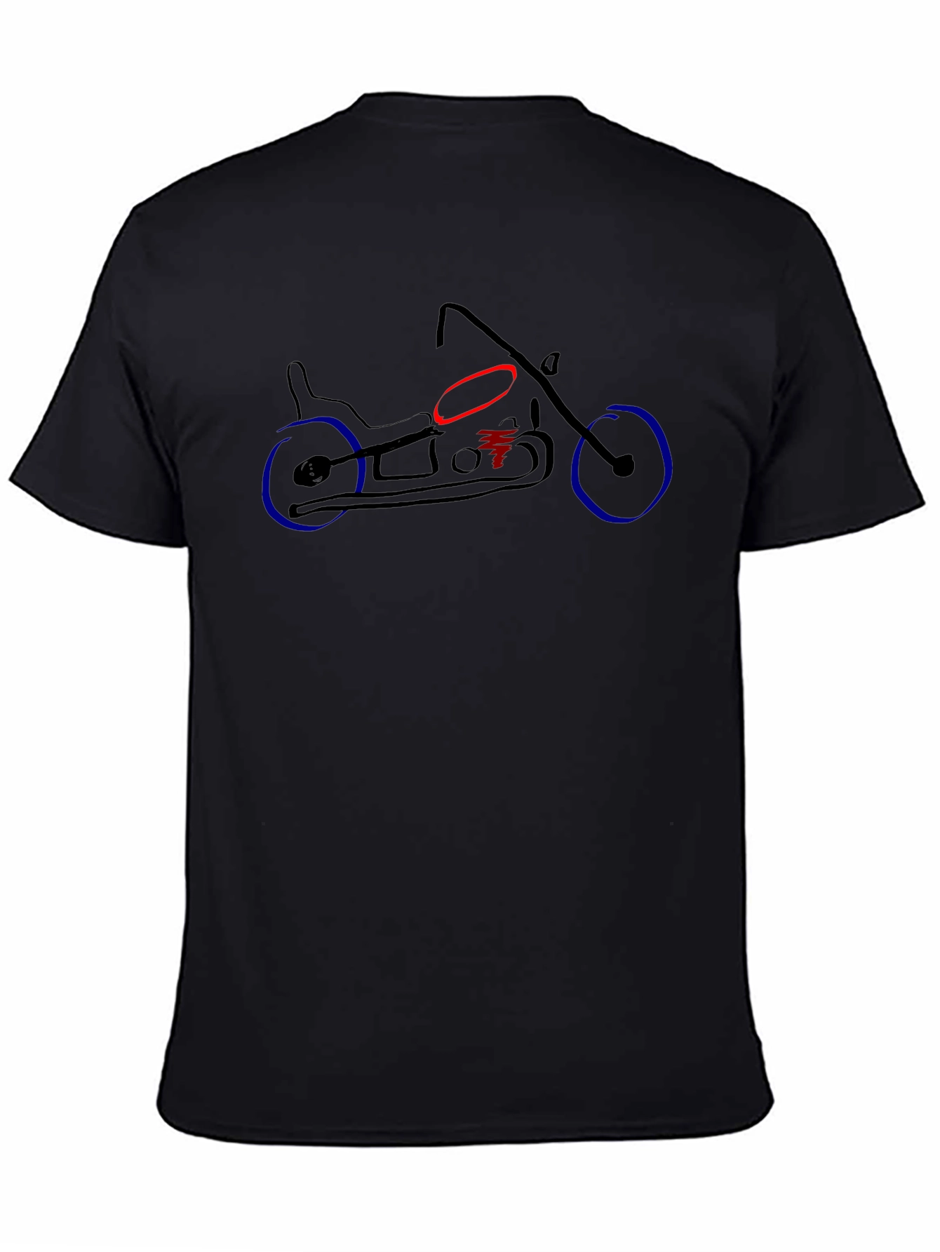 Black Motorcycle Graphic Tee - Black view 4