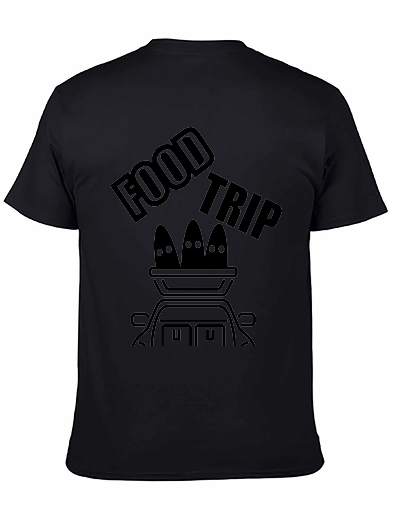 Black Food Trip Graphic T-Shirt view 4