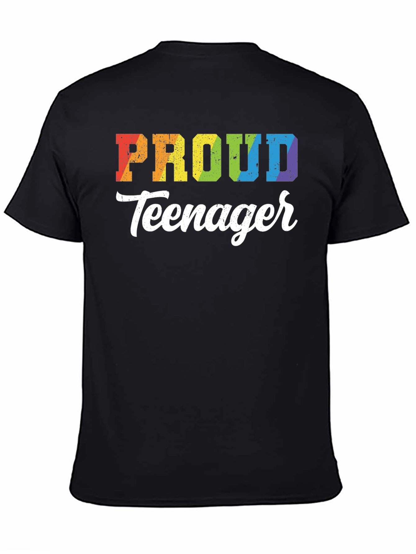 Proud Teenager Rainbow Graphic T-Shirt - 4