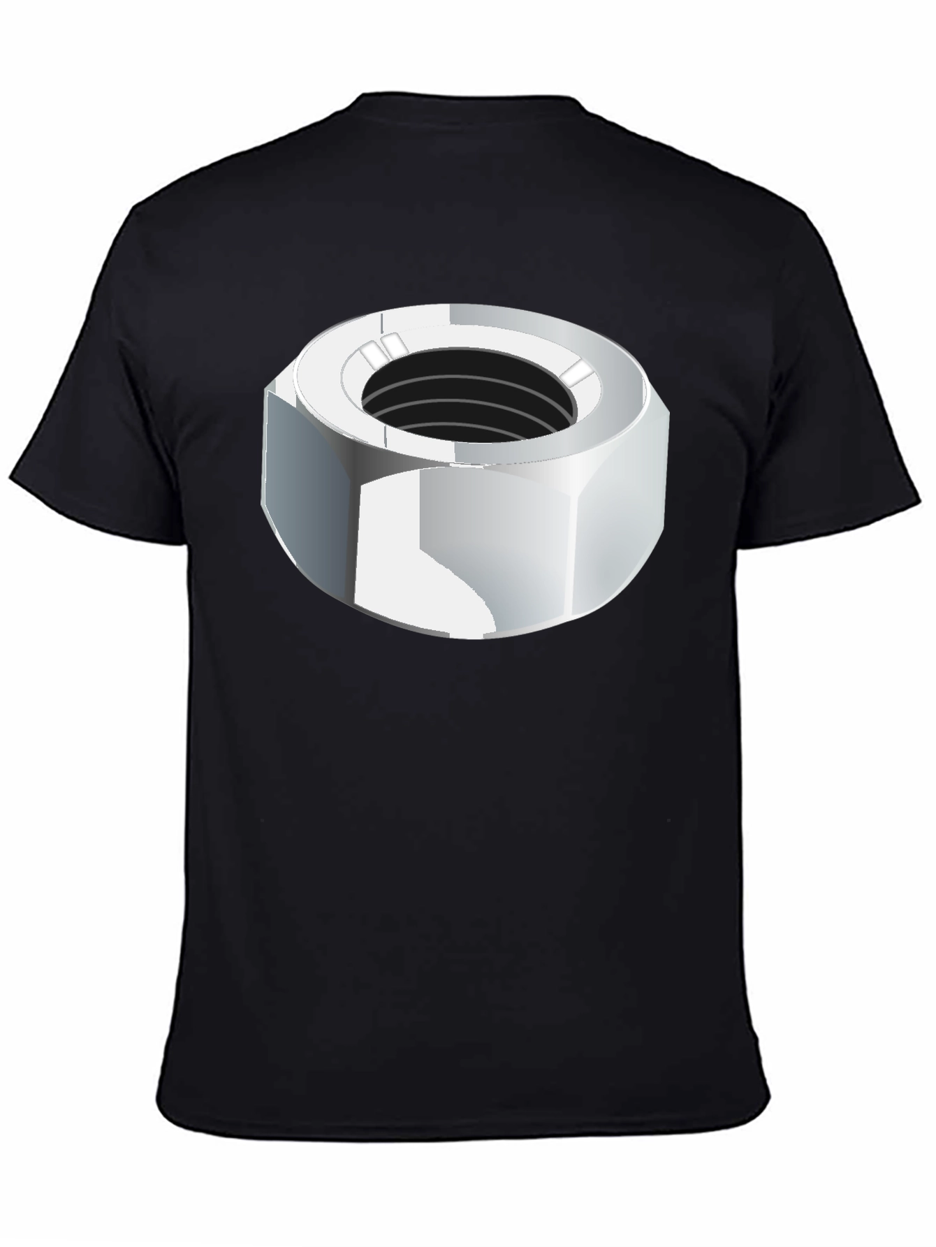 Black Nut Graphic T-Shirt - Black Cotton Tee view 4