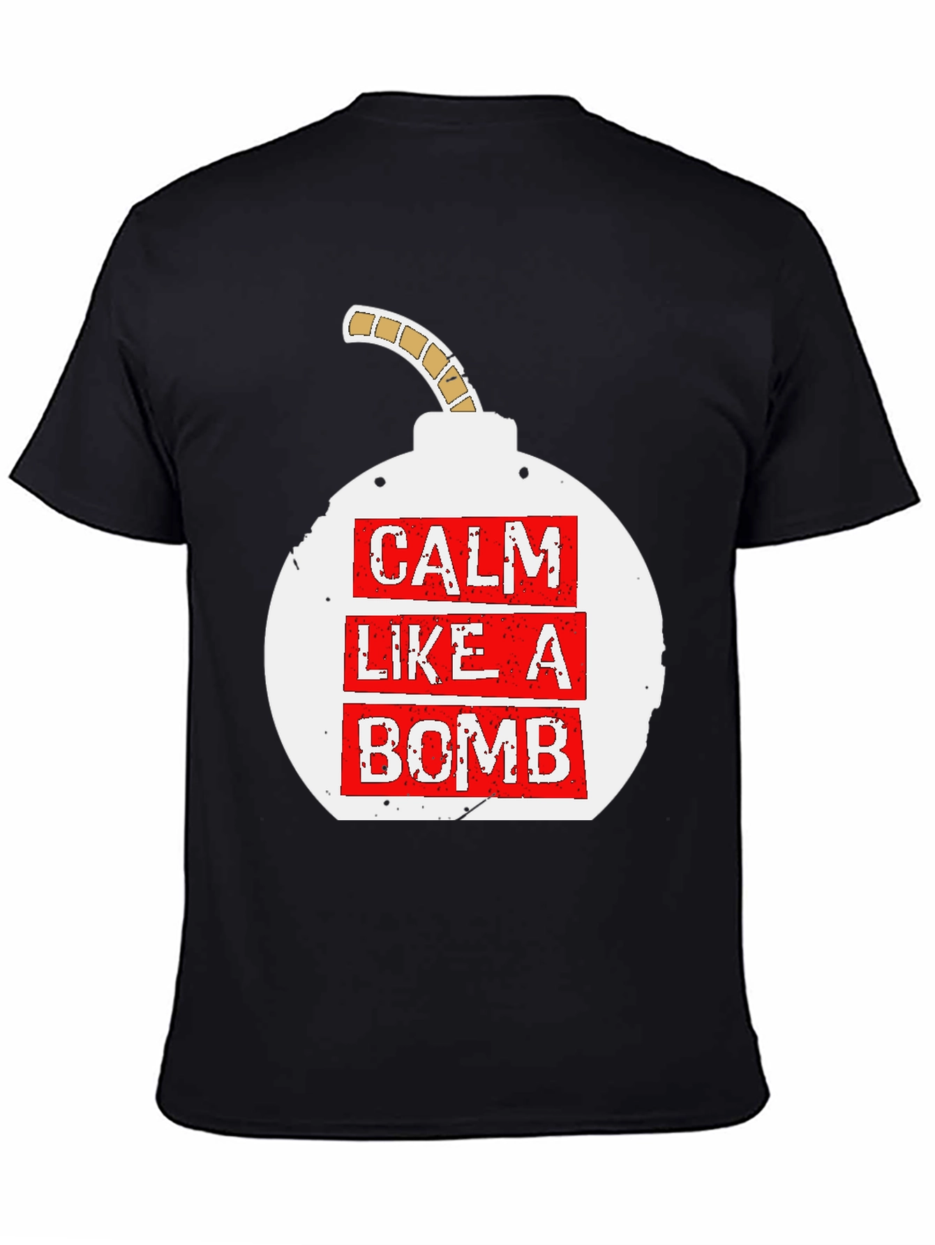 Black Calm Like A Bomb Graphic Tee view 4