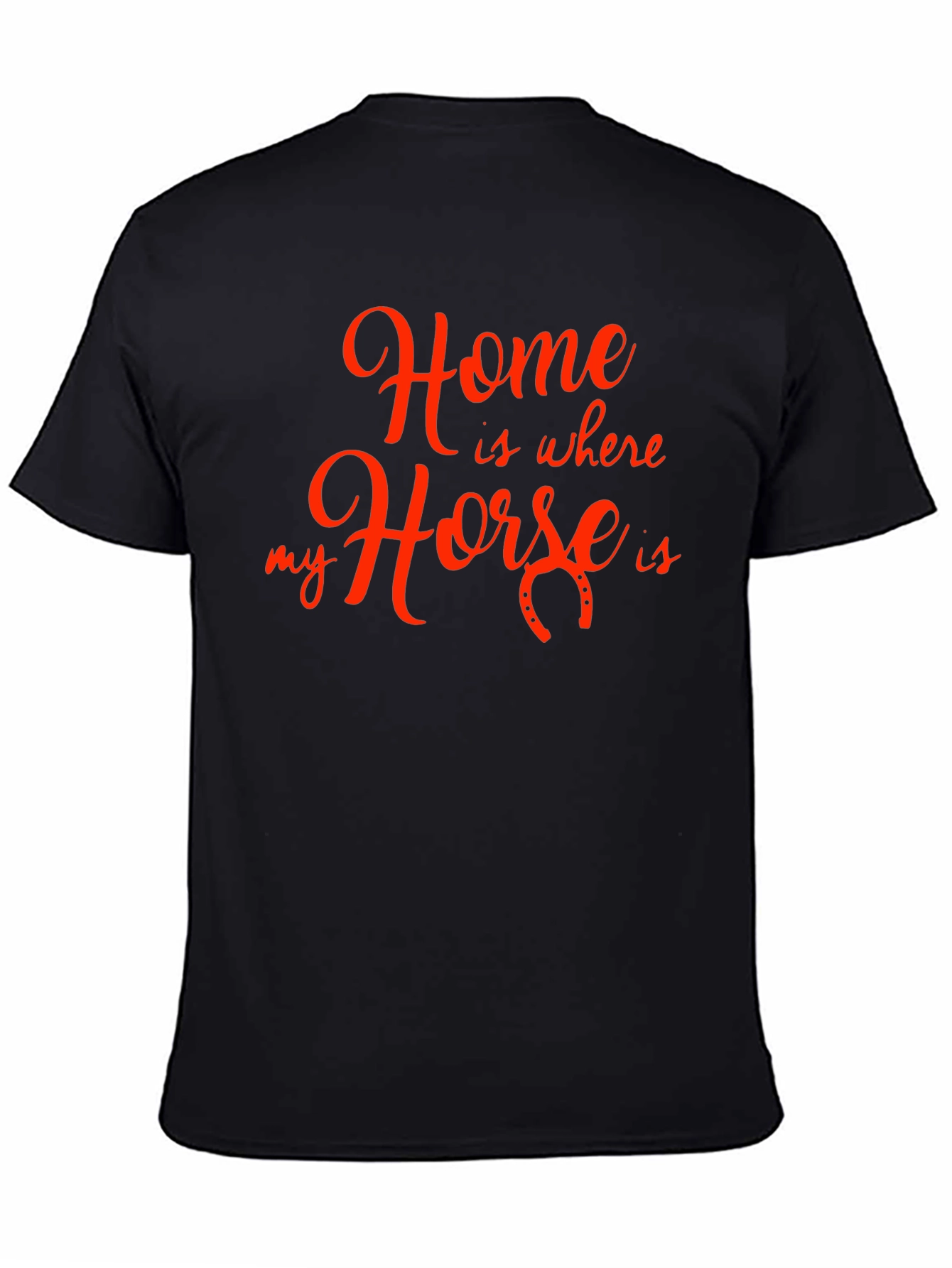 Black Home is Where My Horse is T-Shirt view 4