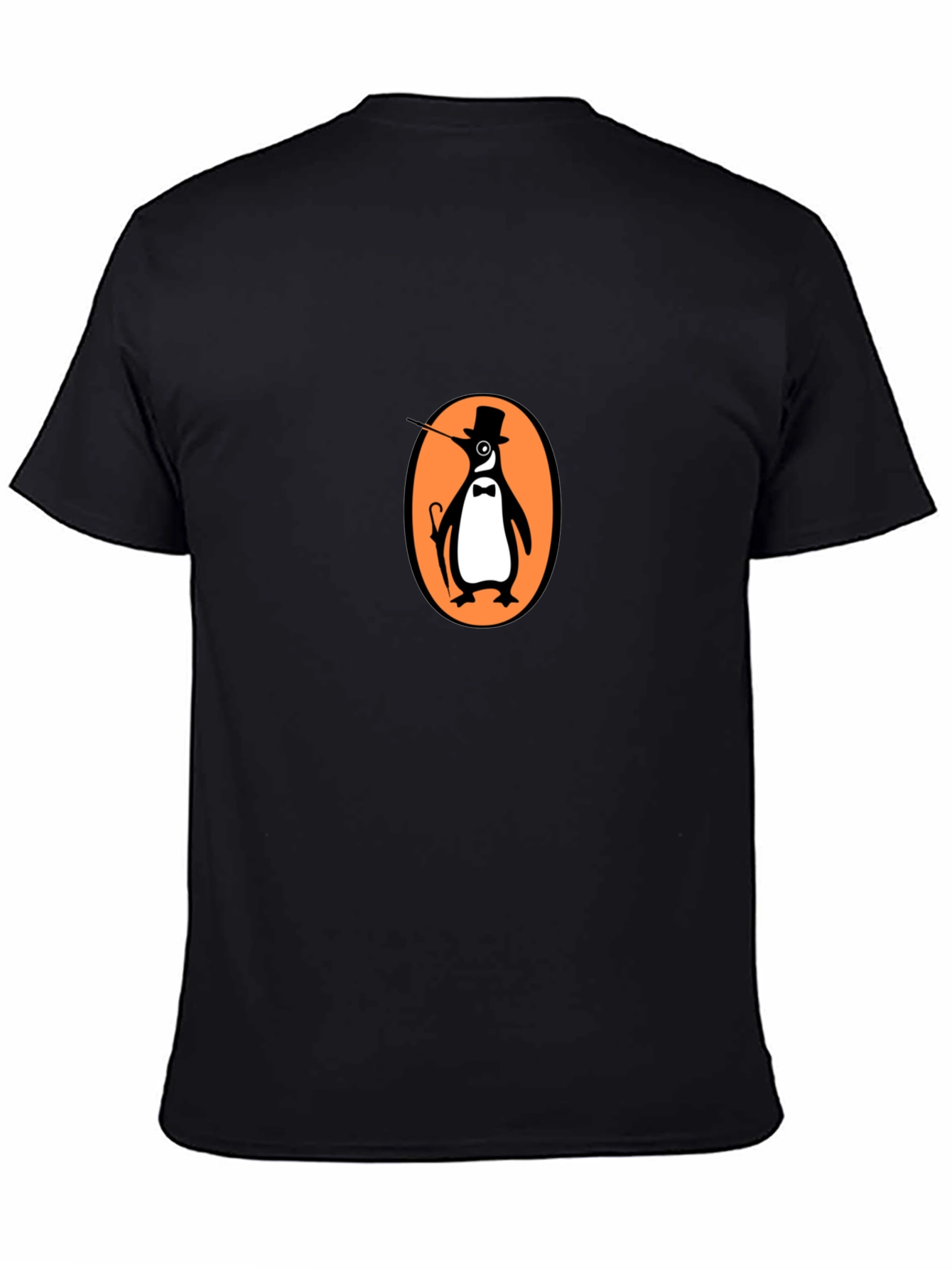 Black Gentleman Penguin Graphic Tee - Black view 4