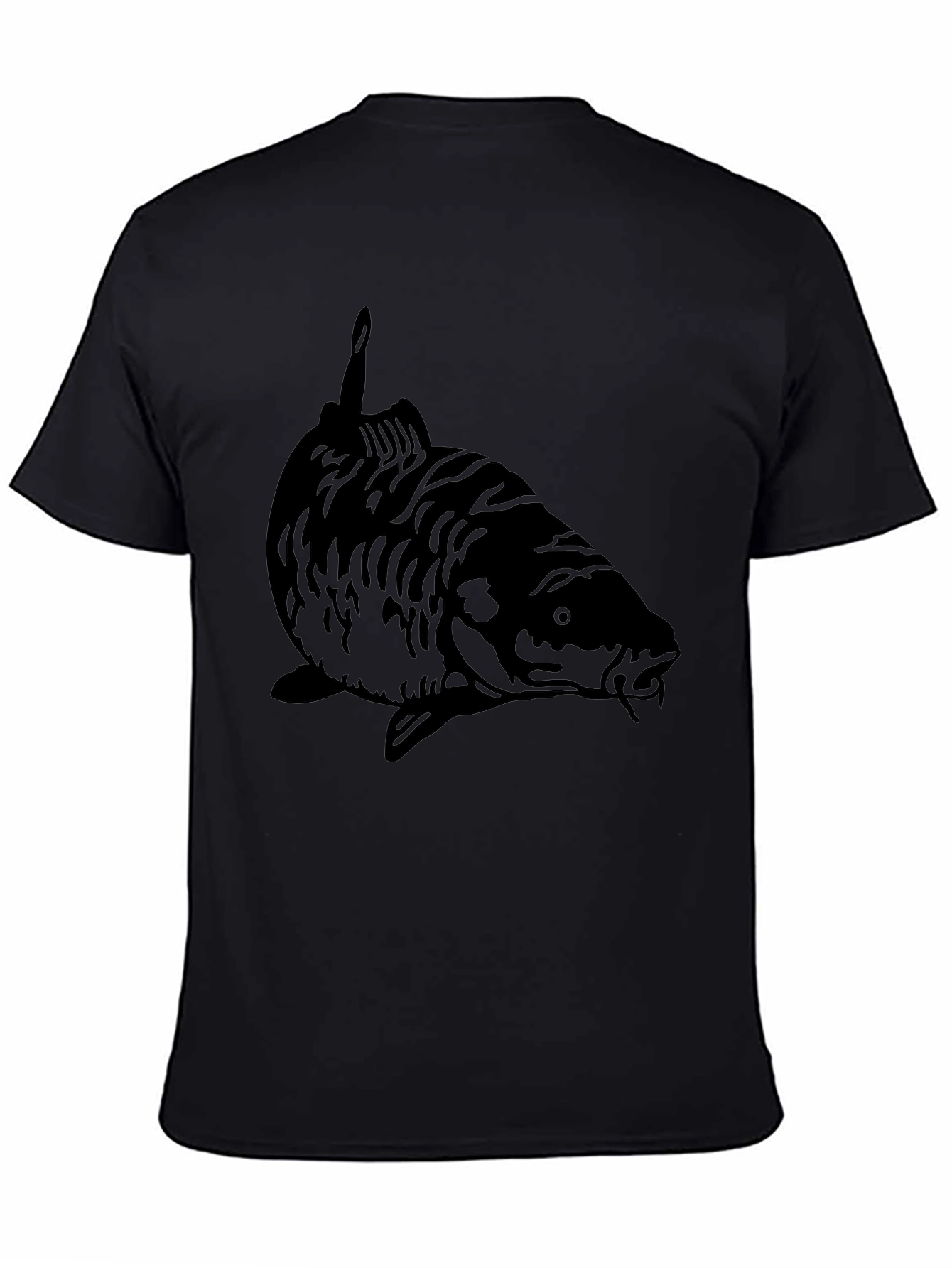 Black Black Carp Fish Graphic Tee - Angler Style view 4