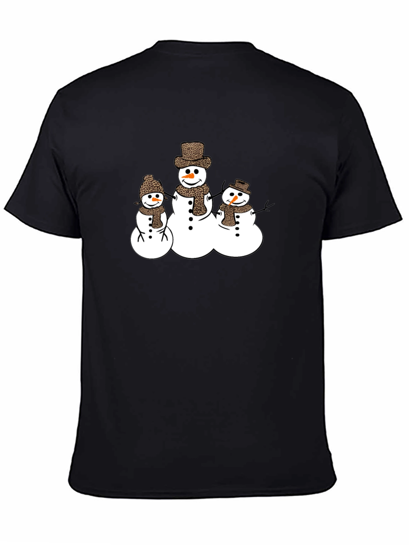 Black Snowman Family Graphic Tee view 4